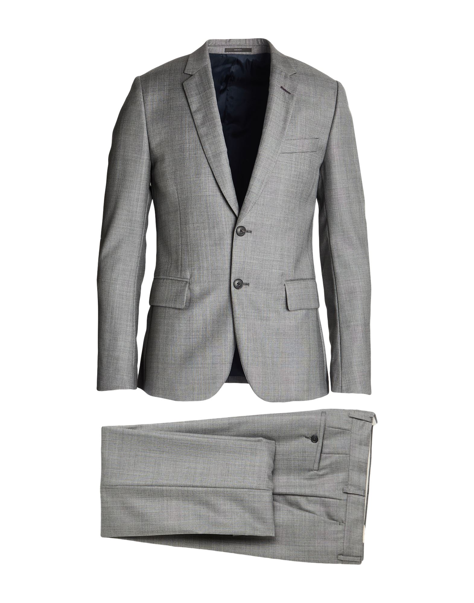 싱글 브레스티드 수트, 울 보일, 프린스 오브 웨일스, 장식 부착 없음, 라펠, 롱 슬리브, 안감있음, 버튼 여밈, 멀티 포켓, 노멀 웨이스트, 이 브랜드는 사이즈가 크게 나옵니다. 이미지