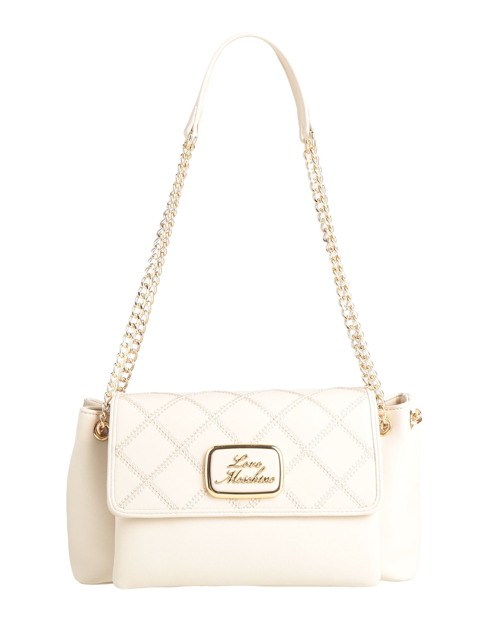 플랩백, 합성 소재, 솔리드 컬러, 브랜드 로고, 마그네틱 클로져, 안감있음, 더블 핸들, 미디엄 스타일. 이미지