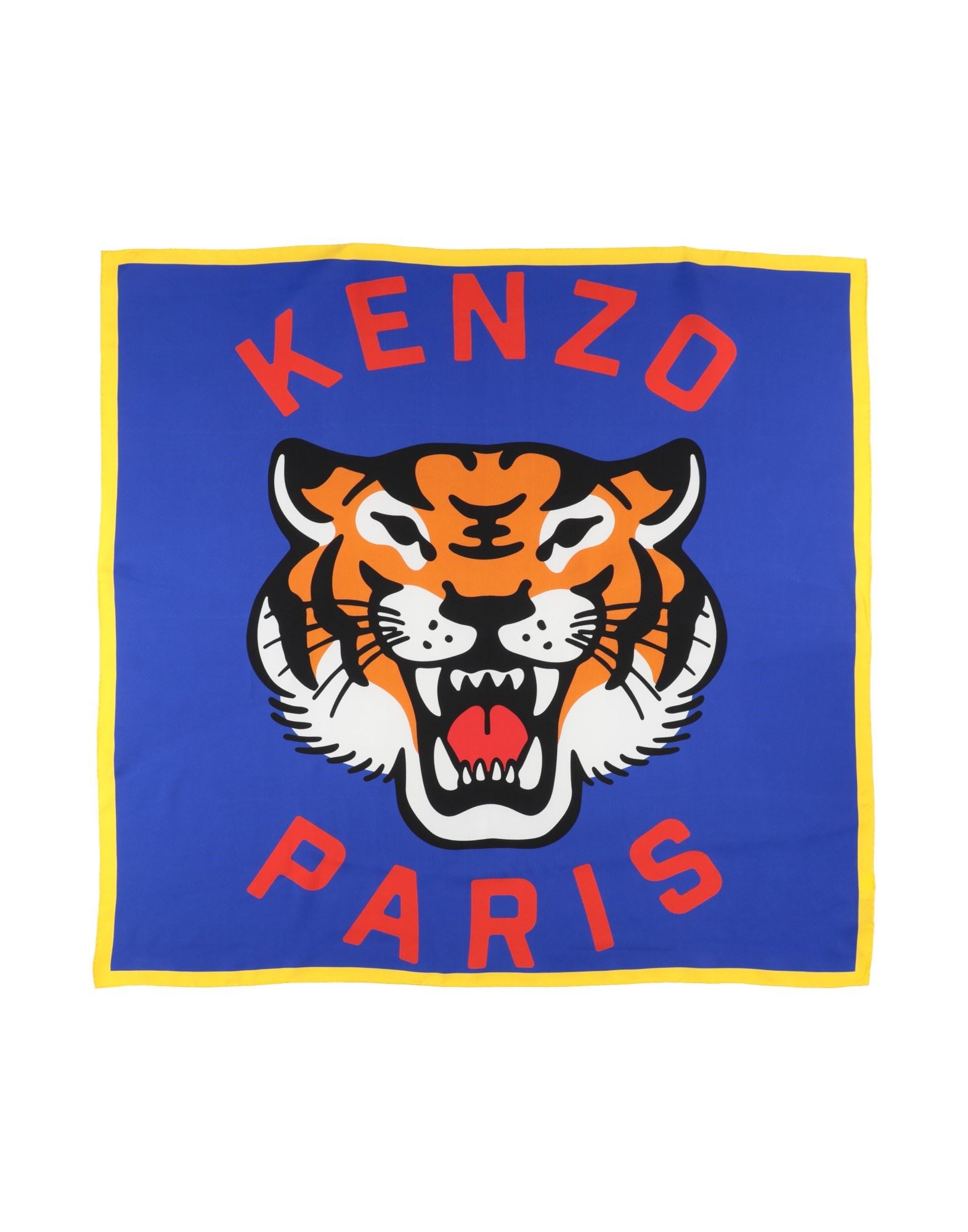 스카프, 트윌, 멀티컬러 패턴, 브랜드 로고, 드라이클리닝, 표백 금지, 건조기 사용불가. 이미지