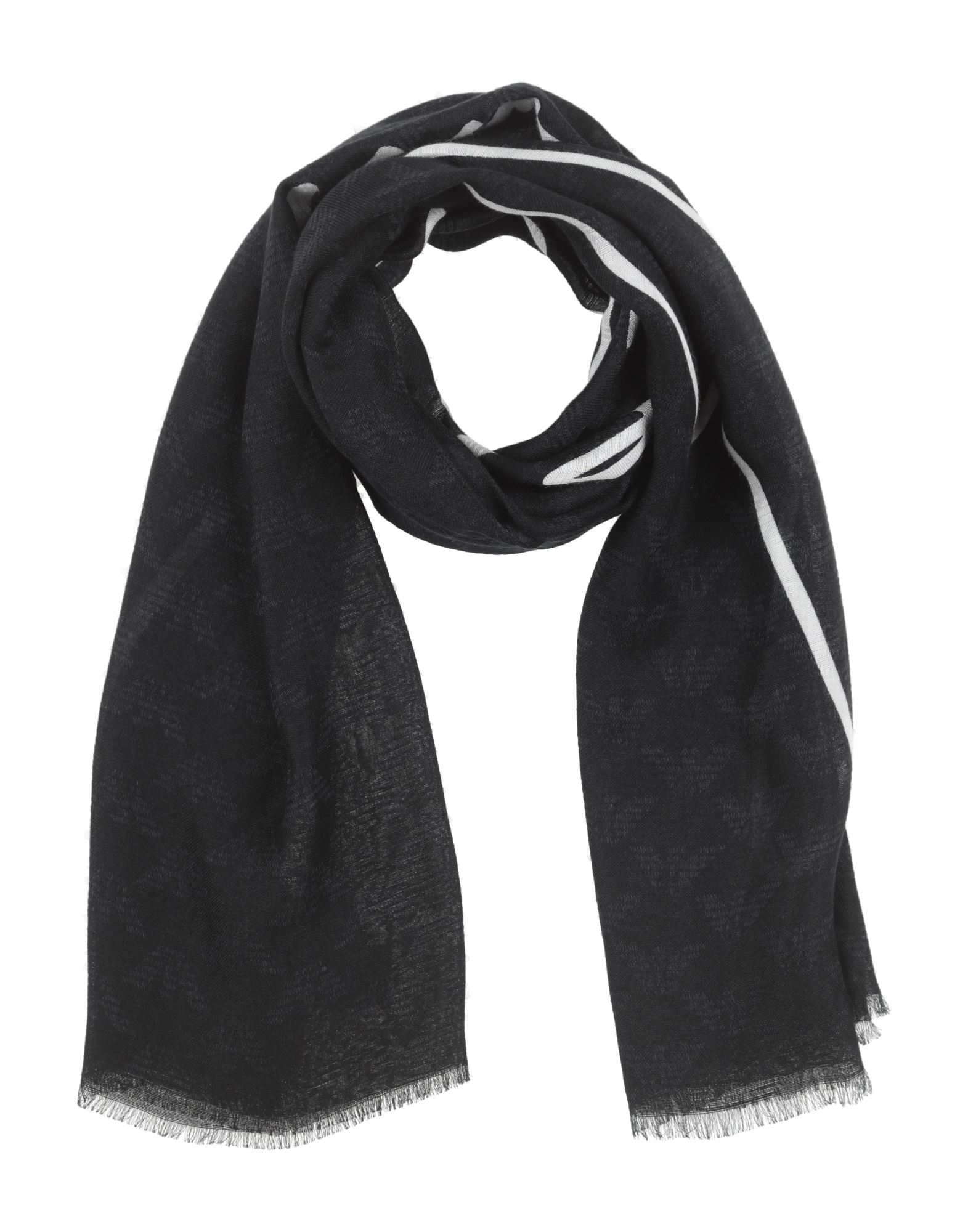 스카프 & 머플러, 거즈, 로고 디자인, 프린지, 브랜드 로고, 손세탁 또는 드라이클리닝, 건조기 사용불가. 이미지