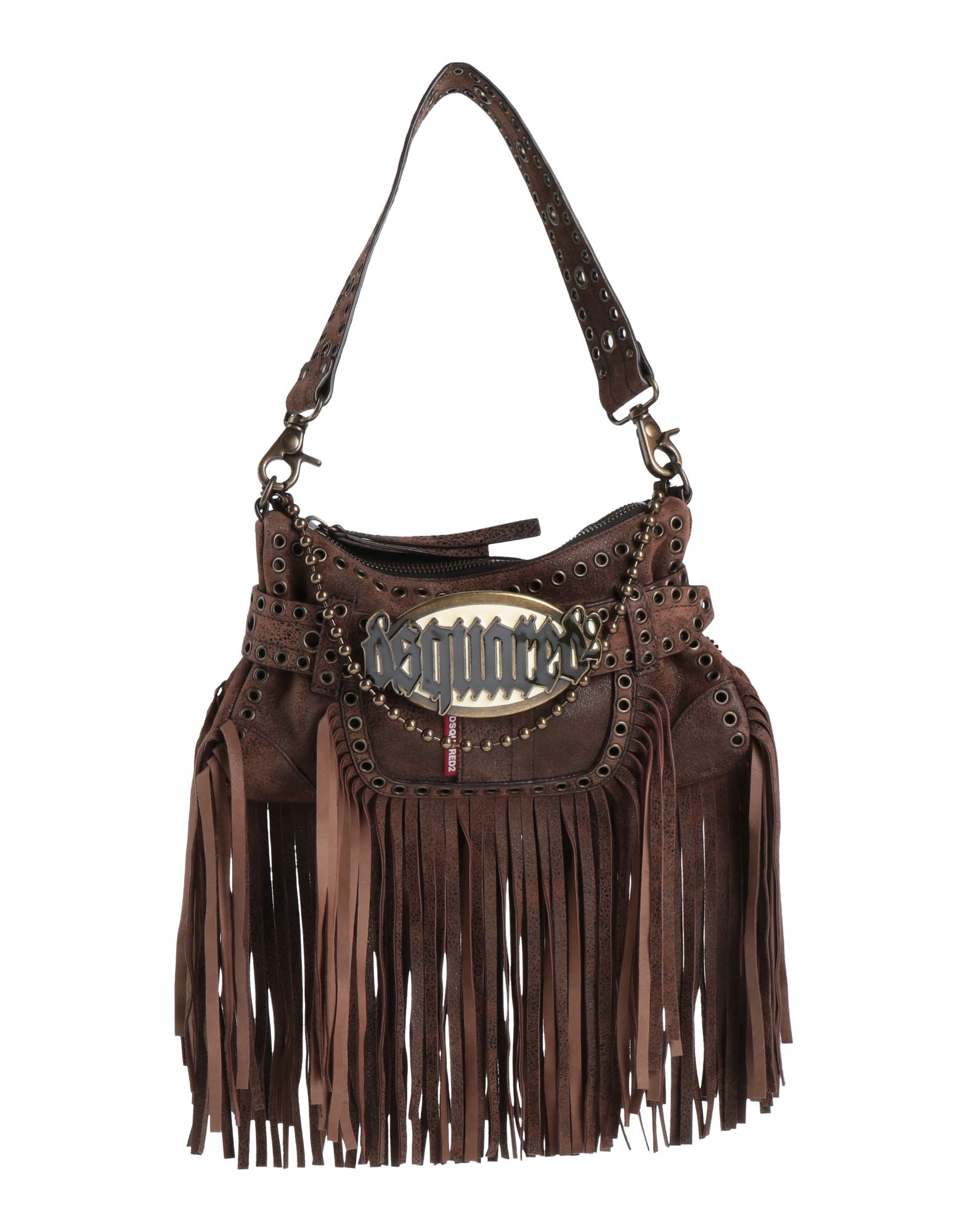 바게트백, 주트 솔, 장식 디테일 솔리드 컬러, 버클, 프린지, 지퍼 여밈, 안감있음, 내부 포켓, 더블 핸들, 라지 스타일, 동물성 비섬유 자재 함유. 이미지