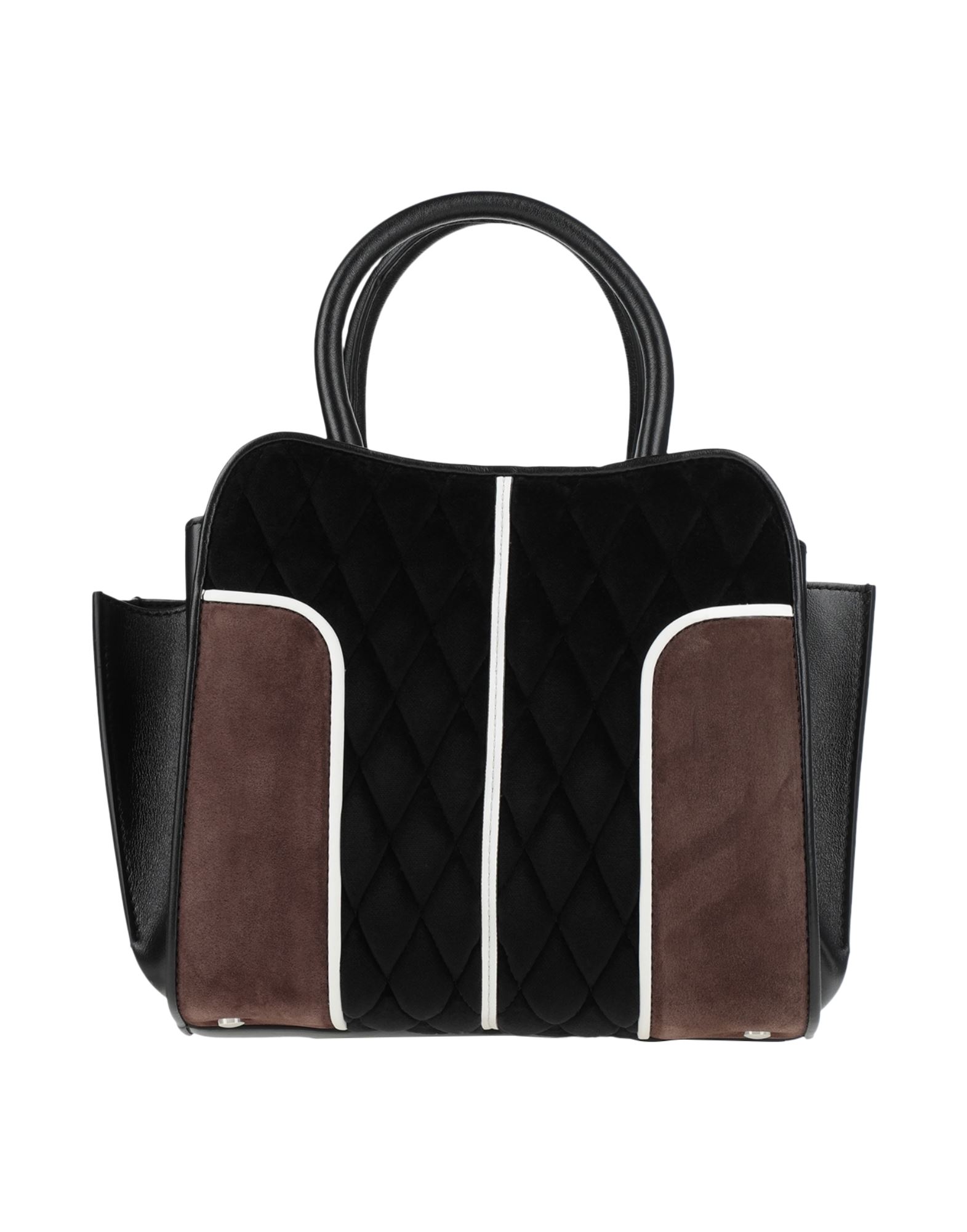 벨벳, 가죽, 멀티컬러 패턴, 브랜드 로고, 안감없음, 내부 포켓, 더블 핸들, 탈착가능 숄더 스트랩, 스터드 장식 바닥장식 바닥2, 미디엄 스타일, 동물성 비섬유 자재 함유. 이미지