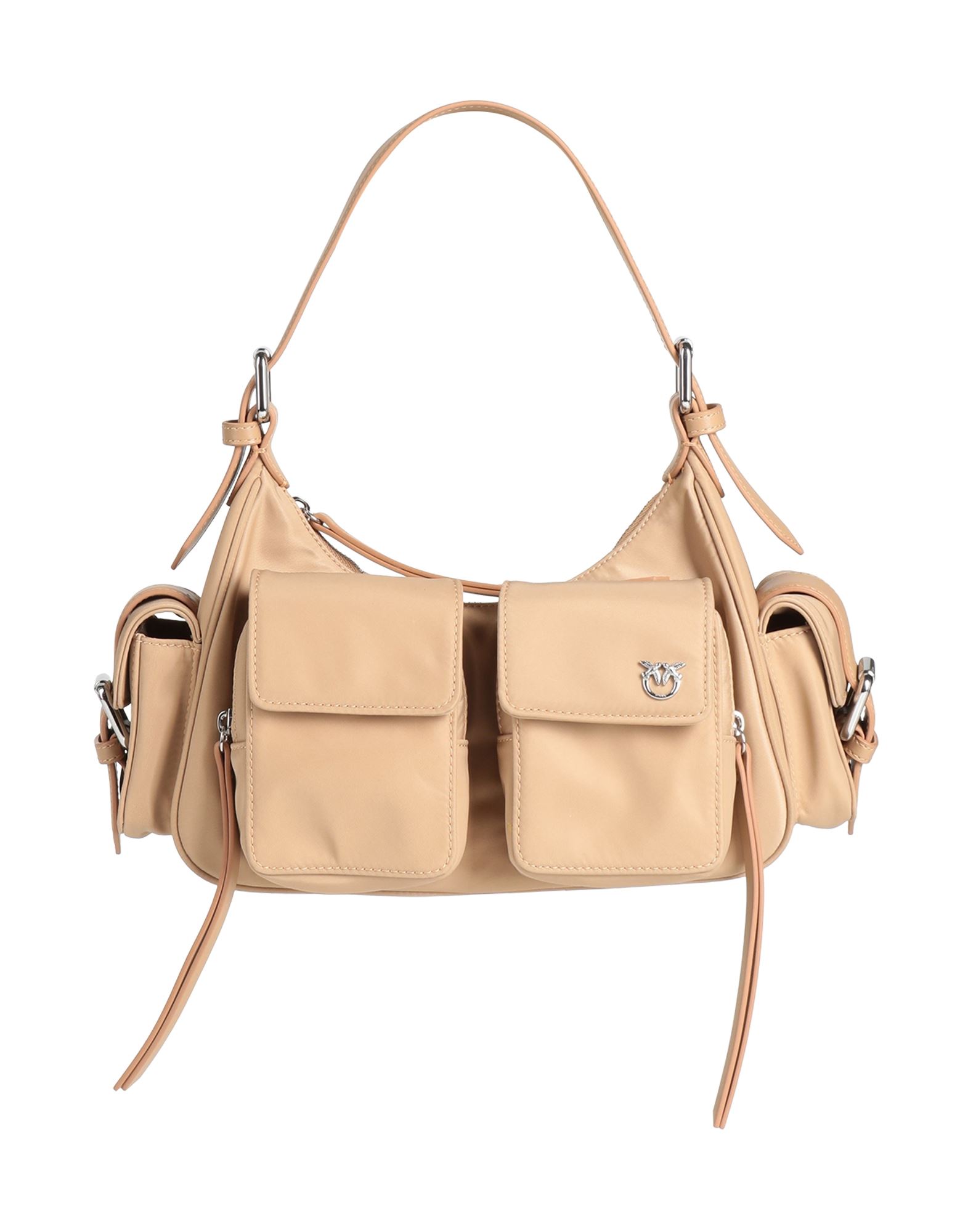 호보백, 미디엄 스타일, 테크니컬 패브릭, 인조가죽, 솔리드 컬러, 브랜드 로고, 지퍼 여밈, 안감있음, 내부 포켓, 외부 포켓, 분리 가능한 핸들. 이미지