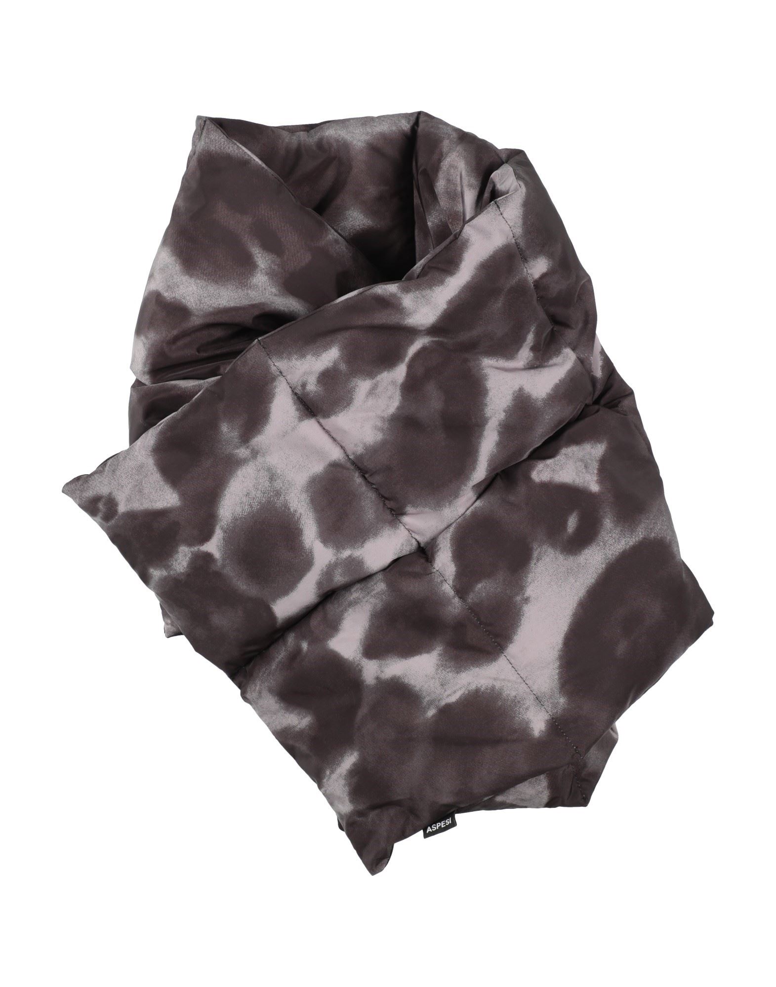 스카프 & 머플러, 테크니컬 패브릭, 투톤 패턴, 브랜드 로고, 구스 다운 내장. 이미지