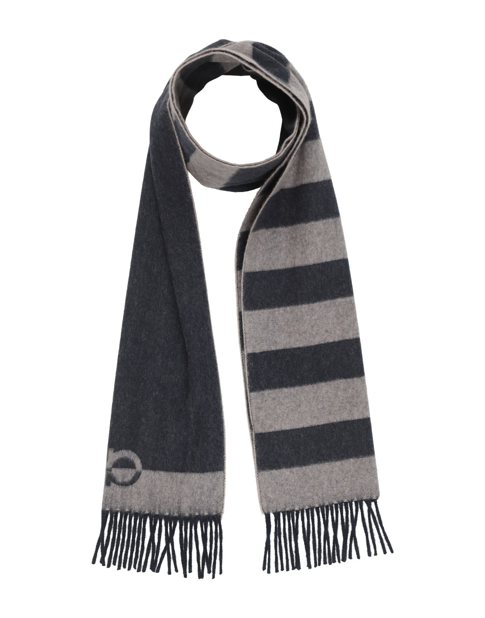 스카프 & 머플러, 브러시드 펠트, 스트라이프, 브랜드 로고, 프린지, 드라이클리닝, 표백 금지, 건조기 사용불가. 이미지