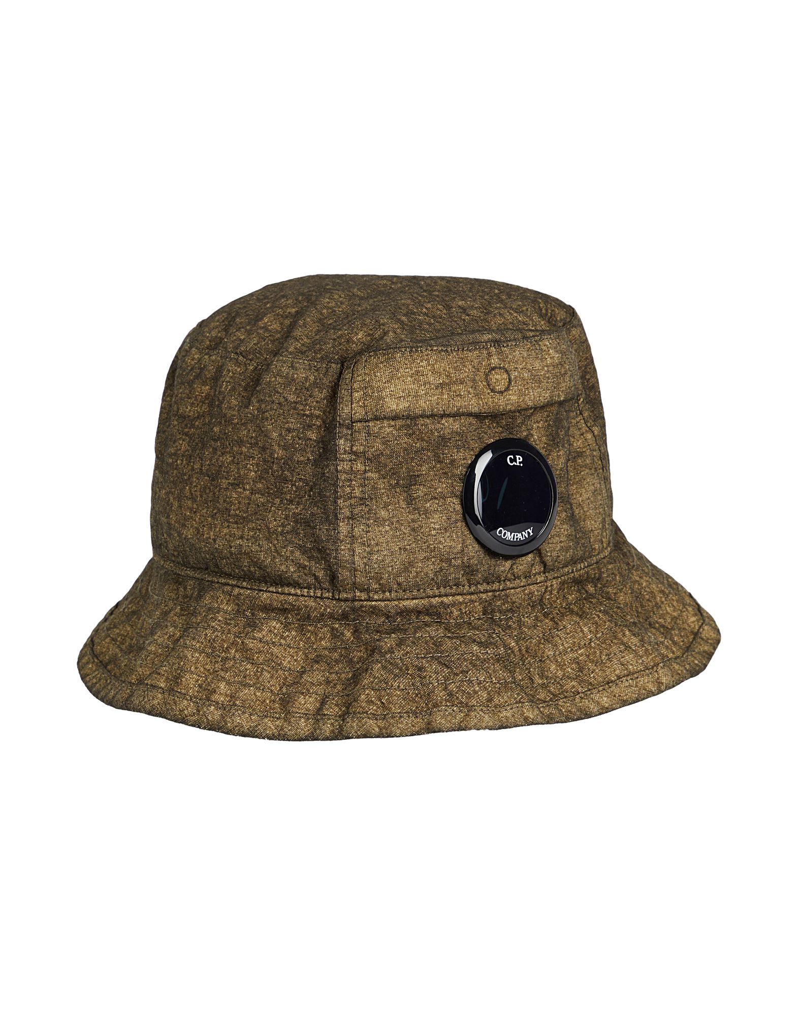 버킷 햇, 우븐, 장식 디테일 솔리드 컬러, 브랜드 로고. 이미지