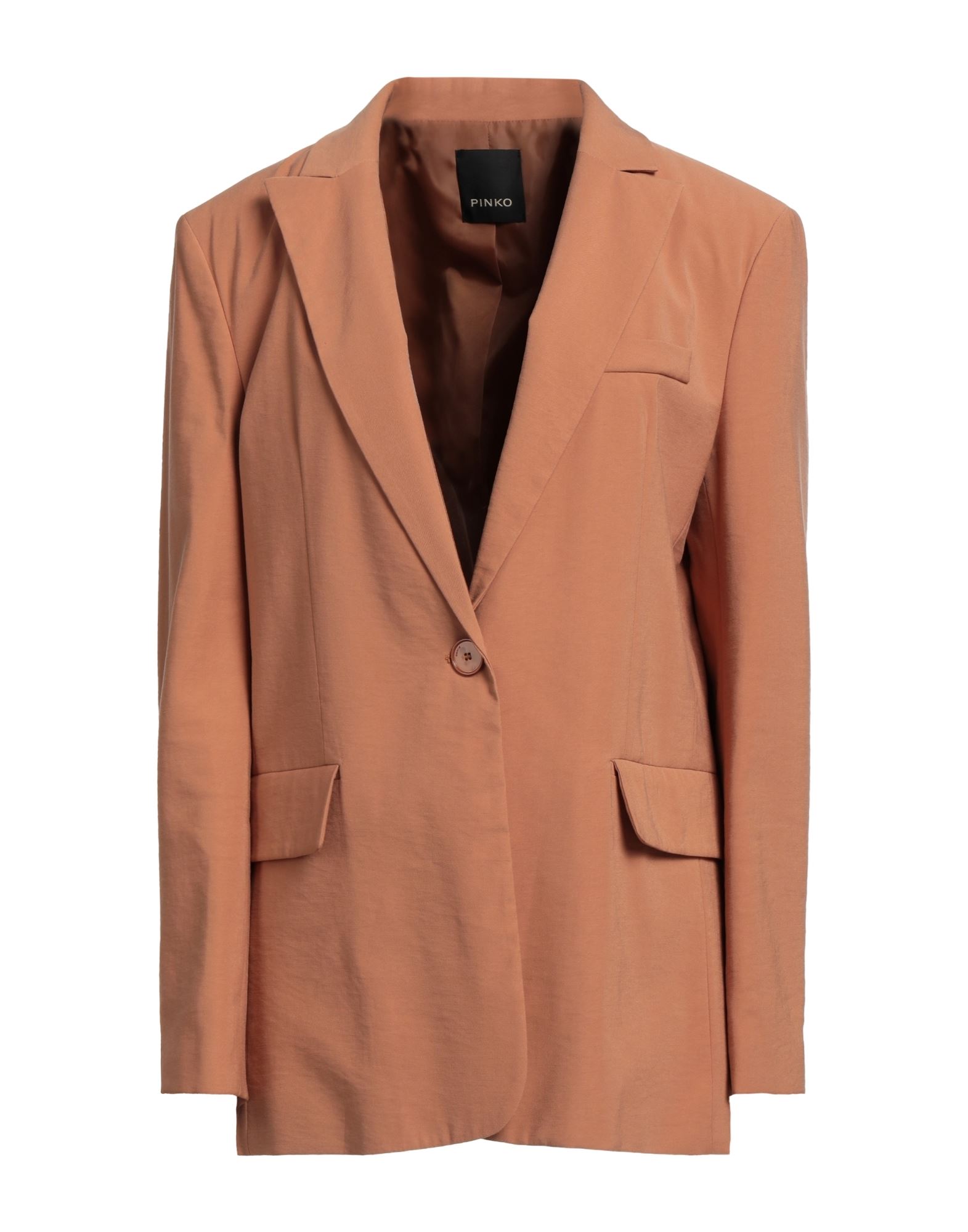 개버딘, 브랜드 로고, 솔리드 컬러, 라펠, 싱글브레스티드, 롱 슬리브, 안감있음, 1 버튼, 멀티 포켓, 싱글브레스티드 자켓. 이미지