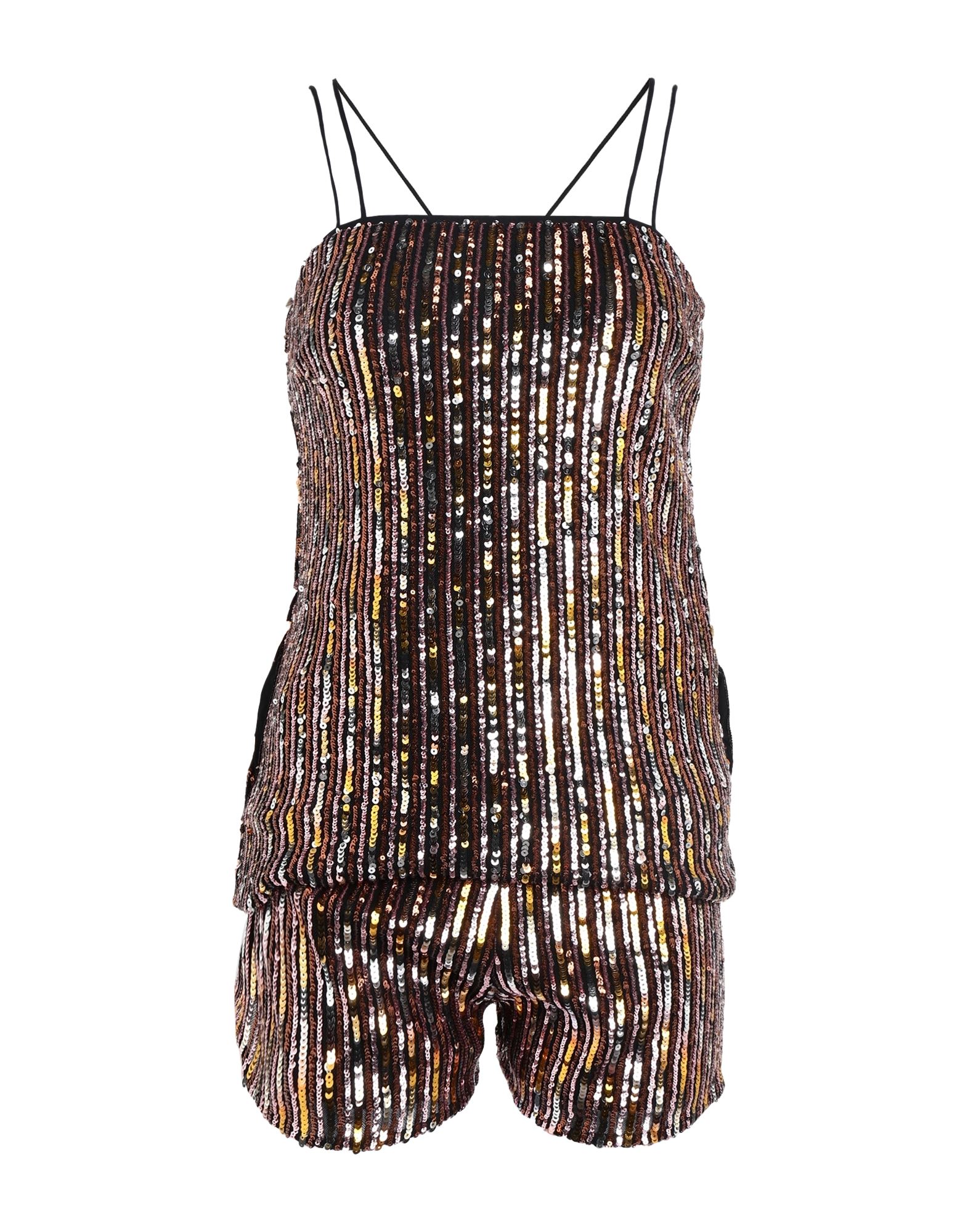 튤, 시퀸, 멀티컬러 패턴, 와이드 네크라인, 슬리브리스, 안감있음, 포켓 없음, 스트레치, 손세탁, 건조기 사용불가, 표백 금지, 다림질 금지, 반바지 세트. 이미지