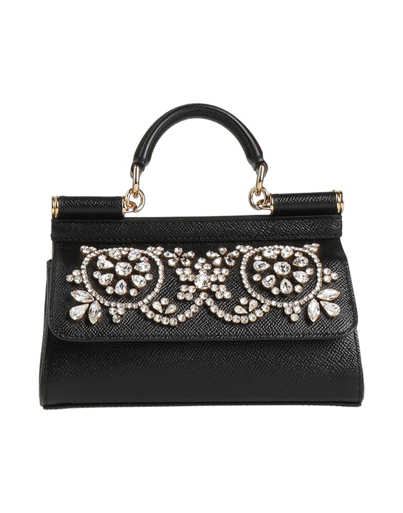 플랩백, 텍스처드 가죽, 장식 디테일 솔리드 컬러, 브랜드 로고, 크리스탈, 마그네틱 클로져, 안감있음, 외부 포켓, 싱글 핸들, 탈착가능 숄더 스트랩, 스몰 스타일, 동물성 비섬유 자재 함유. 이미지