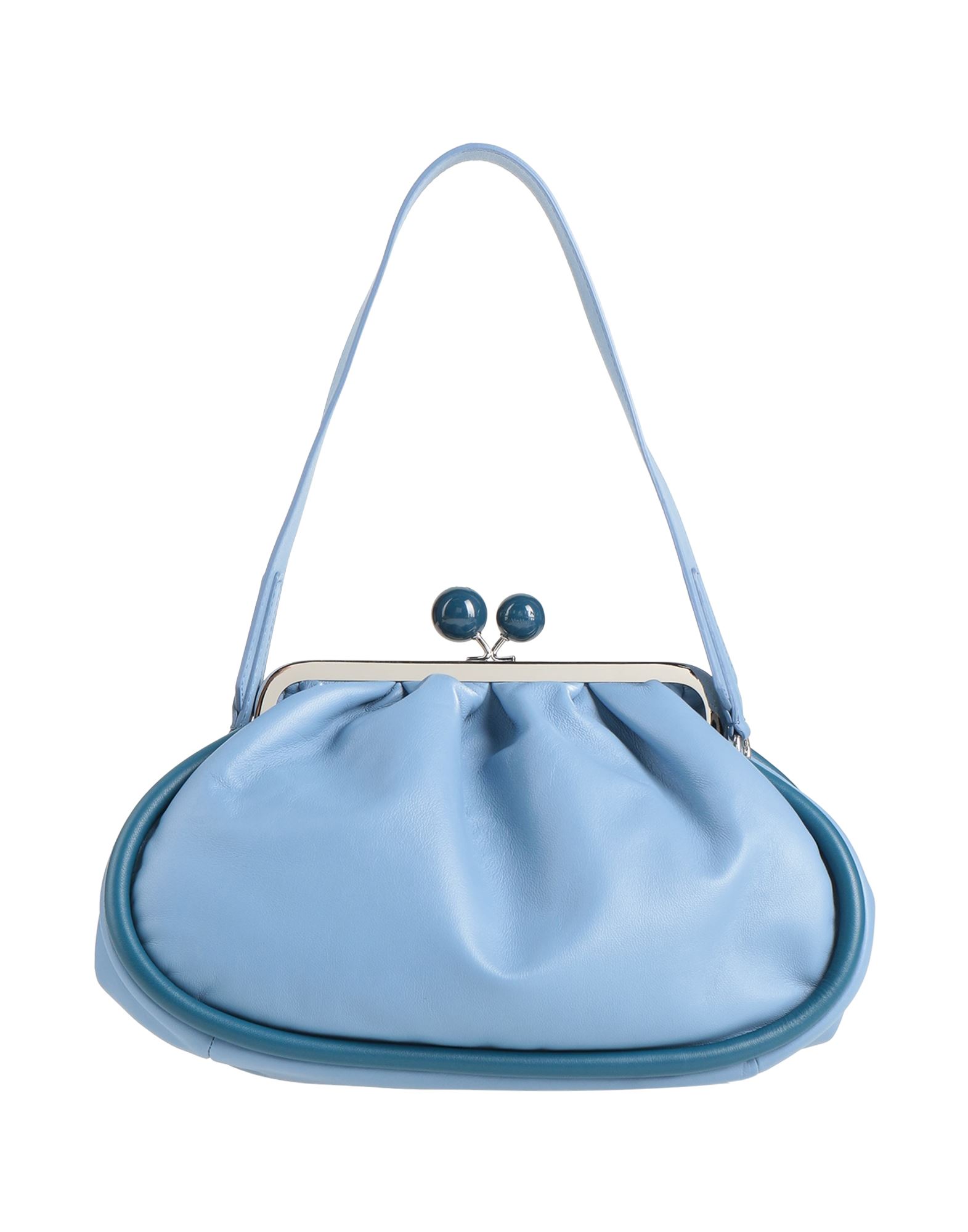 핸드백, 미디엄 스타일, 가죽, 투톤 패턴, 장식 부착 없음, 클래스프 클로져, 안감있음, 탈착가능 숄더 스트랩, 가죽 스트랩, 동물성 비섬유 자재 함유. 이미지