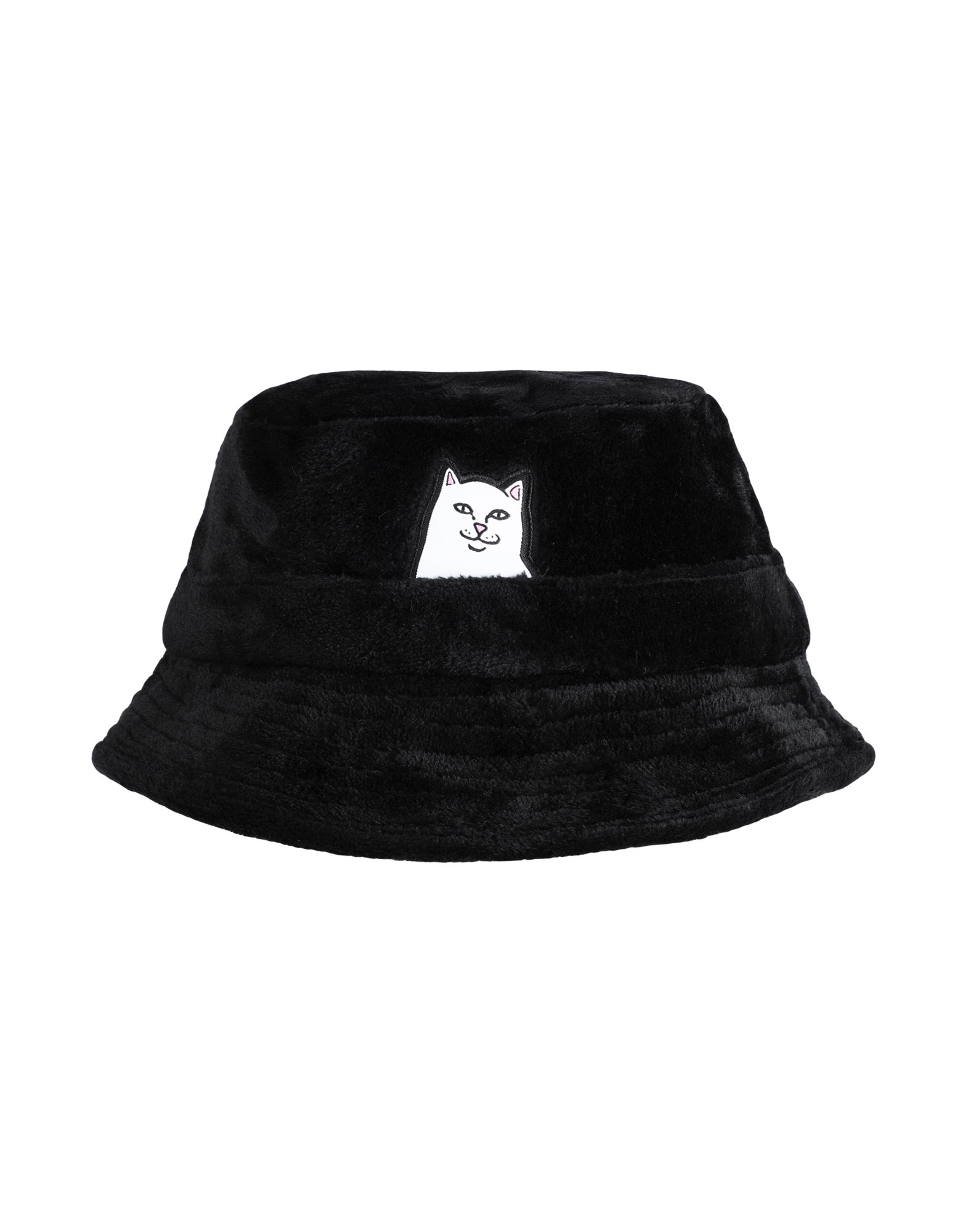 버킷 햇, 벨벳, 장식 디테일 솔리드 컬러, 브랜드 로고, 스몰 브림, lifestyle. 이미지