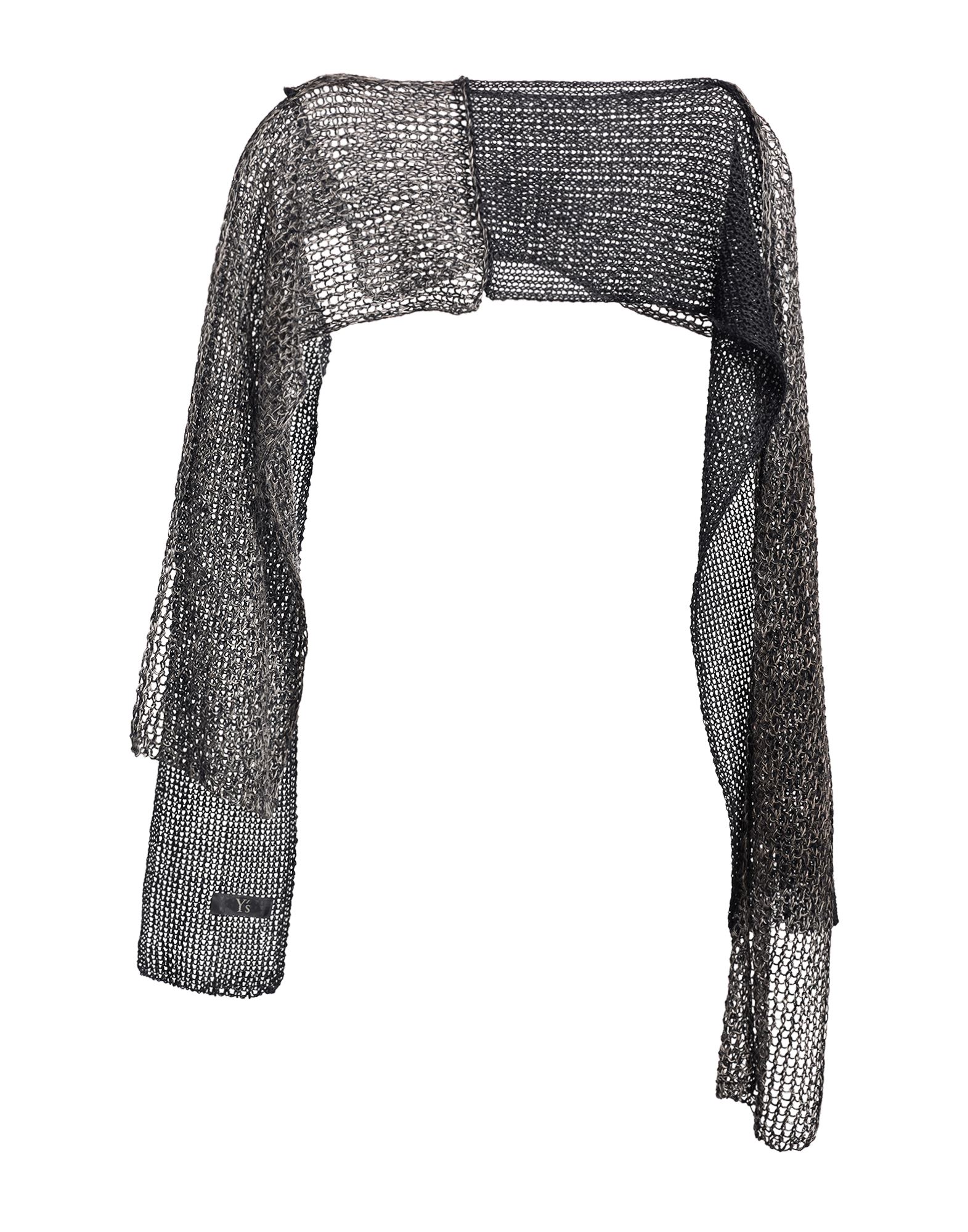 스카프 & 머플러, 리넨, 라이트웨이트 니트, 멜란지, 오픈 백, 드라이클리닝, 표백 금지, 건조기 사용불가. 이미지