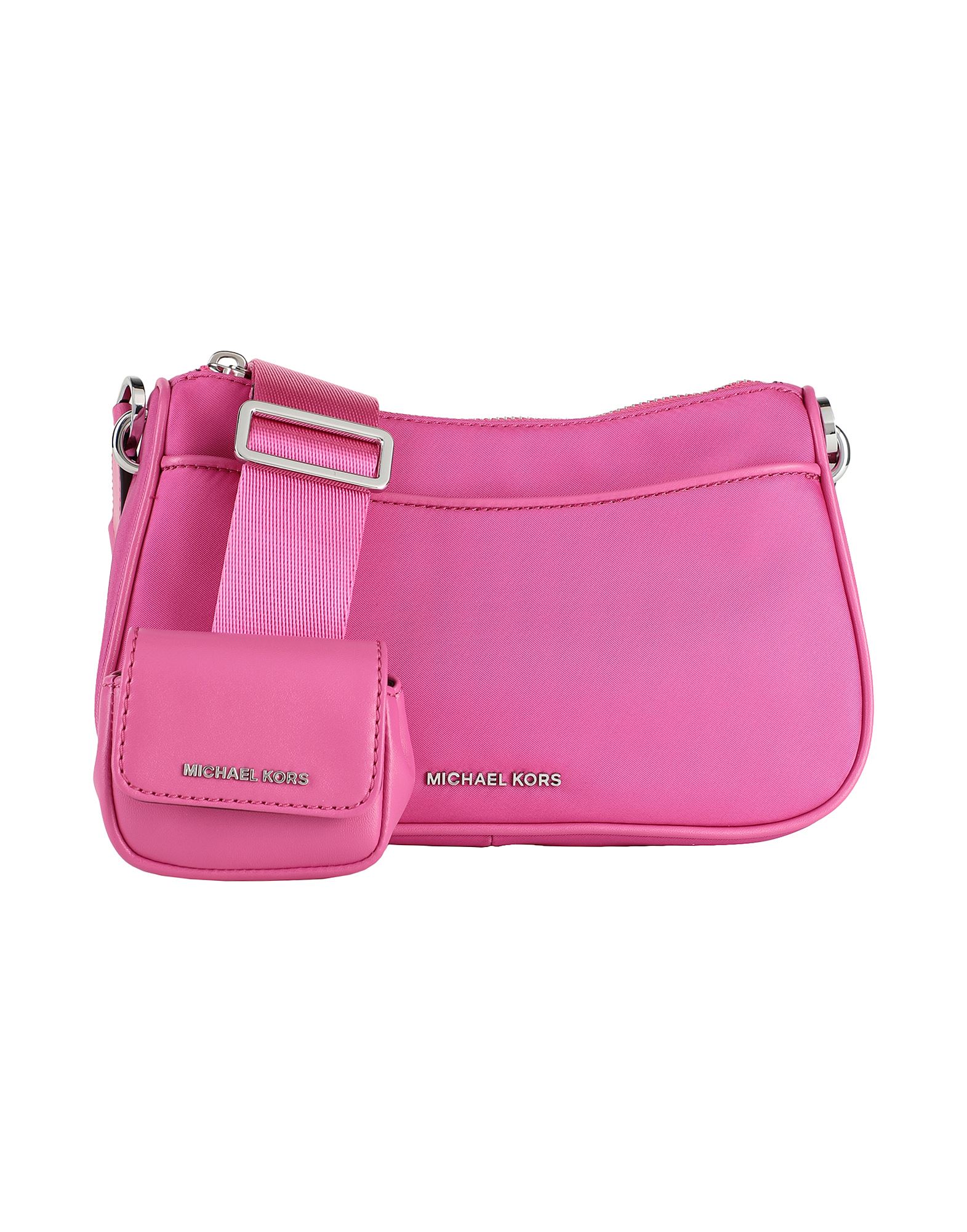 미디엄, 테크니컬 패브릭, 브랜드 로고, 디테쳐블 디테일, 솔리드 컬러, 안감있음, 지퍼 클로저, 외부 포켓, 카드 수납공간, 조절가능 숄더 스트랩, 데이타임, 크로스바디백. 이미지