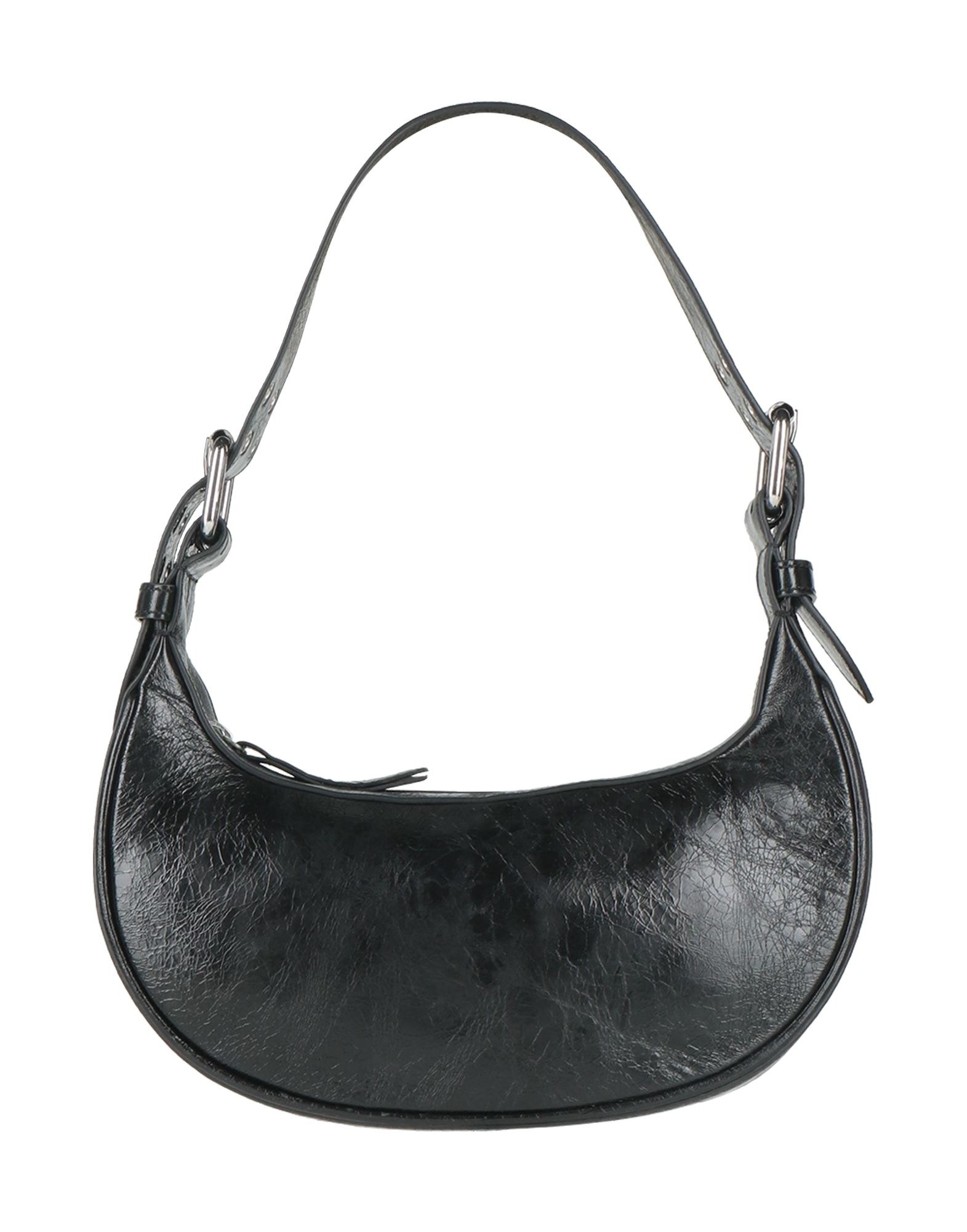 호보백, 미디엄 스타일, 가죽, 장식 부착 없음, 솔리드 컬러, 지퍼 여밈, 안감있음, 싱글 핸들, 동물성 비섬유 자재 함유. 이미지