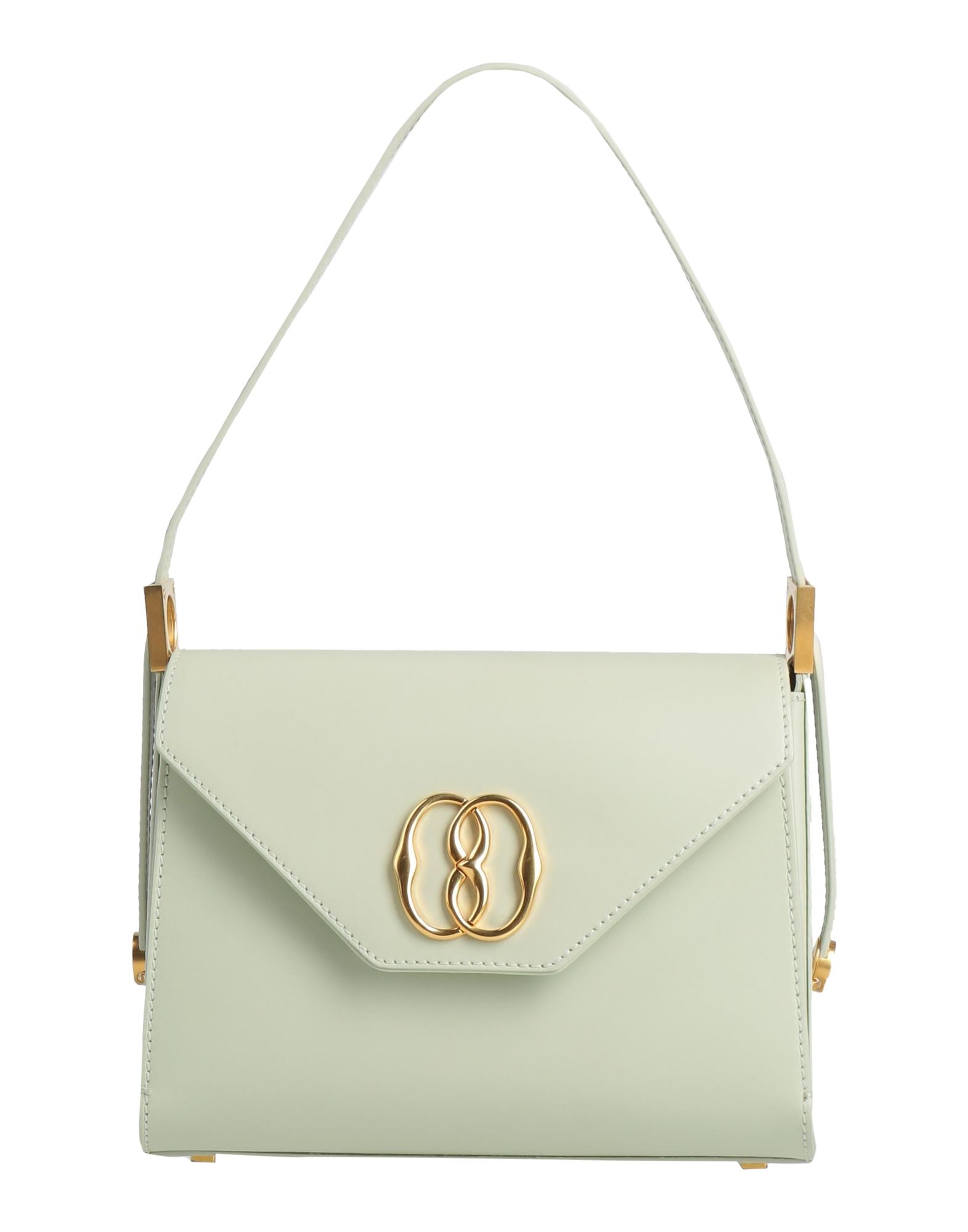 플랩백, 가죽, 솔리드 컬러, 브랜드 로고, 내부 포켓, 조절가능 숄더 스트랩, 스터드 장식 바닥장식 바닥2, 미디엄 스타일, 동물성 비섬유 자재 함유. 이미지