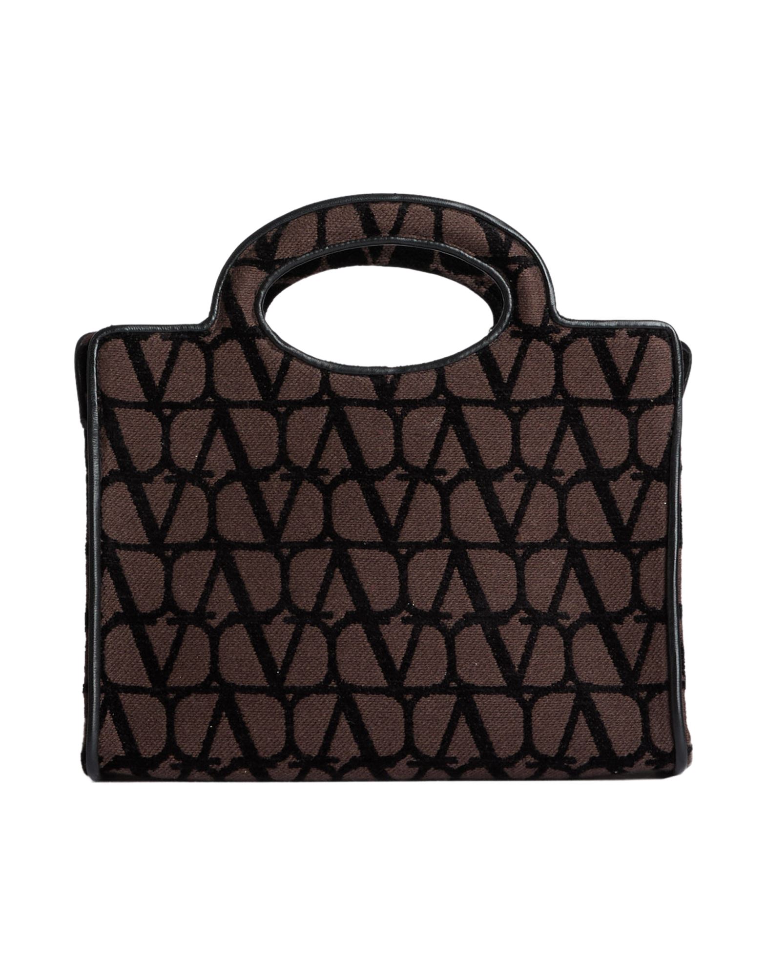 토트백, 개버딘, 벨벳, 로고 디자인, 가죽 인서트, 안감없음, 더블 핸들, 탈착가능 숄더 스트랩, 미디엄 스타일, 동물성 비섬유 자재 함유. 이미지