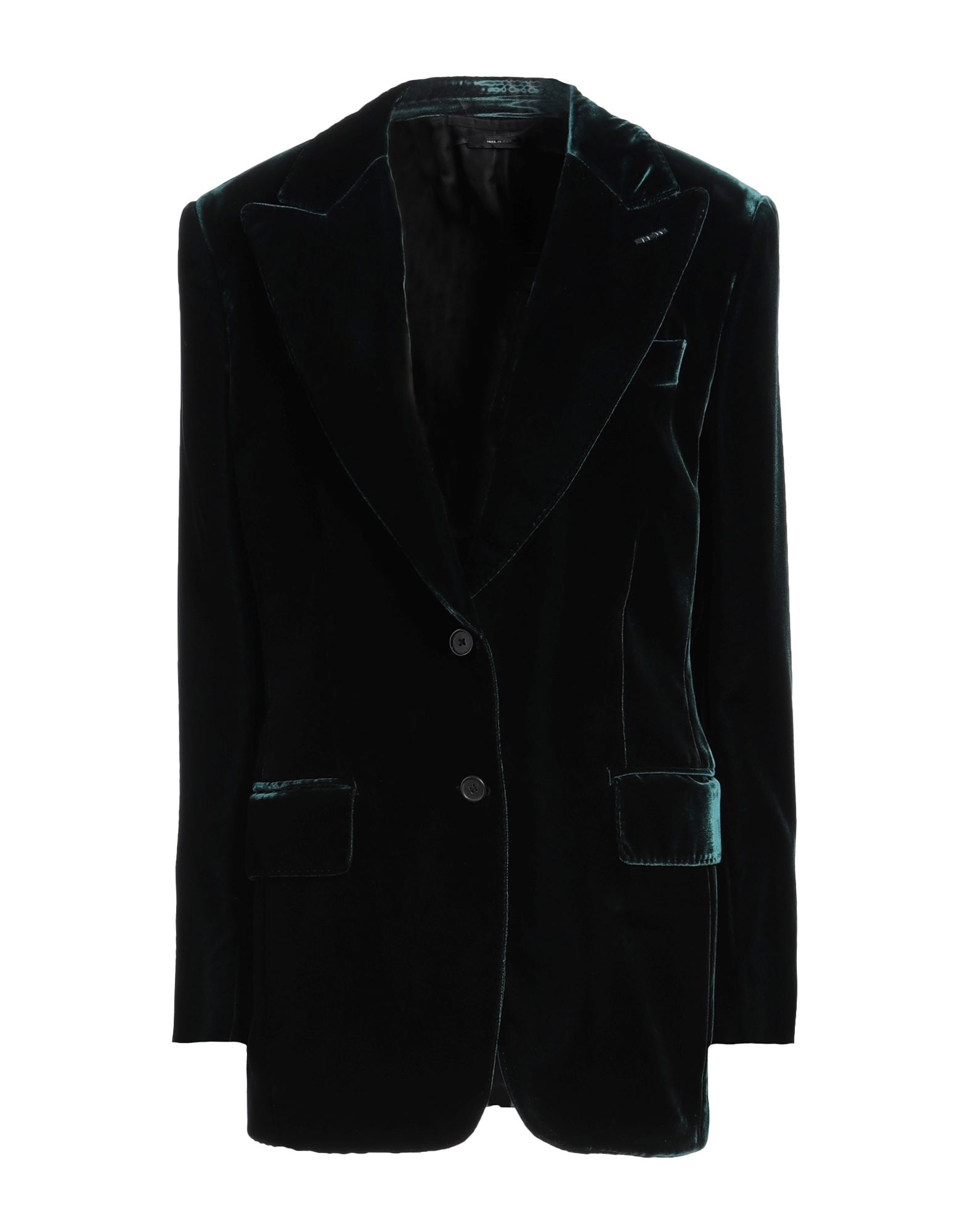 싱글 브레스티드 블레이저, 벨벳, 장식 부착 없음, 솔리드 컬러, 라펠, 롱 슬리브, 안감있음, 버튼 여밈, 포켓 없음, 드라이클리닝, 표백 금지, 건조기 사용불가. 이미지