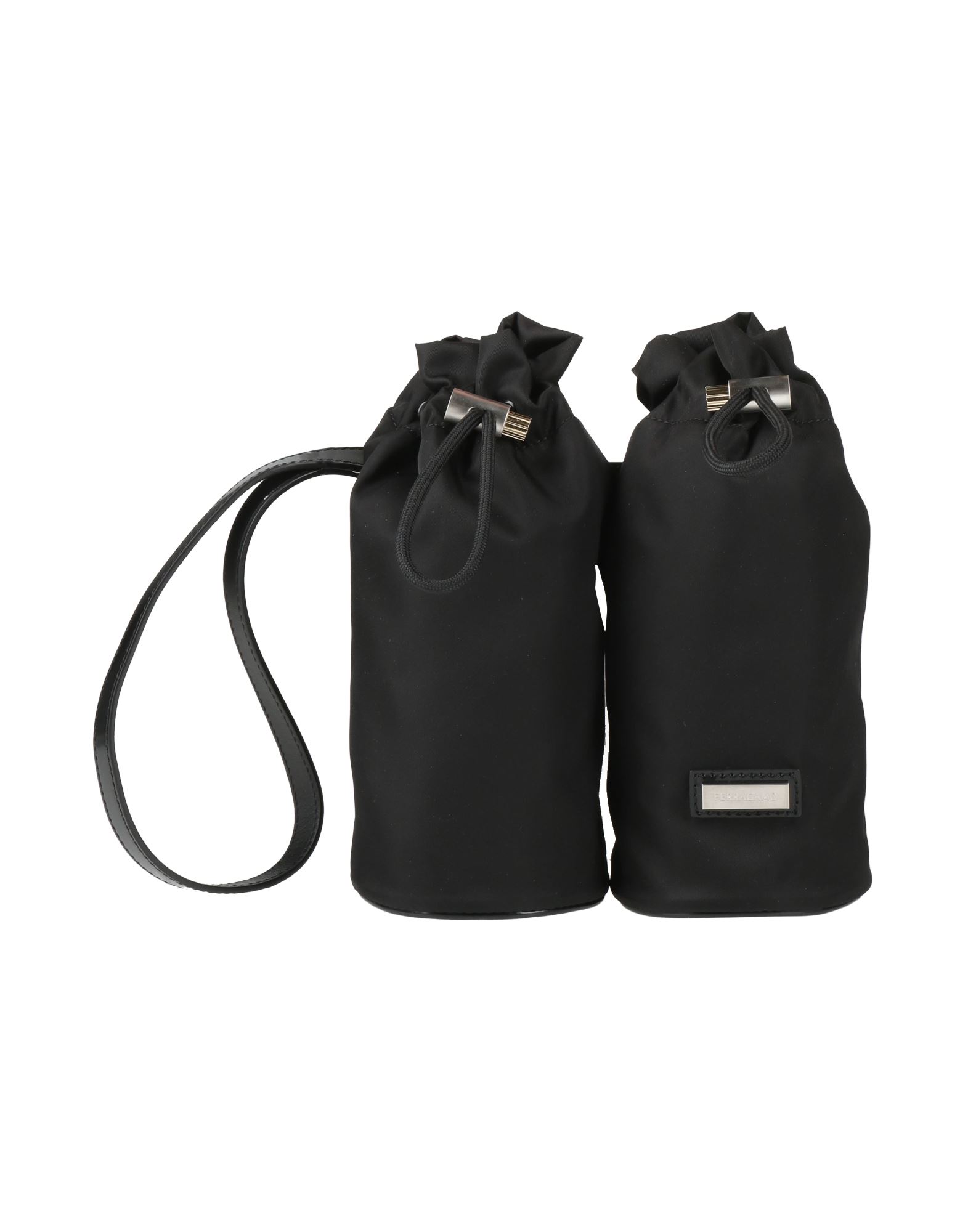 크로스바디백, 미디엄 스타일, 테크니컬 패브릭, 가죽, 브랜드 로고, 솔리드 컬러, 드로스트링 여밈, 동물성 비섬유 자재 함유. 이미지