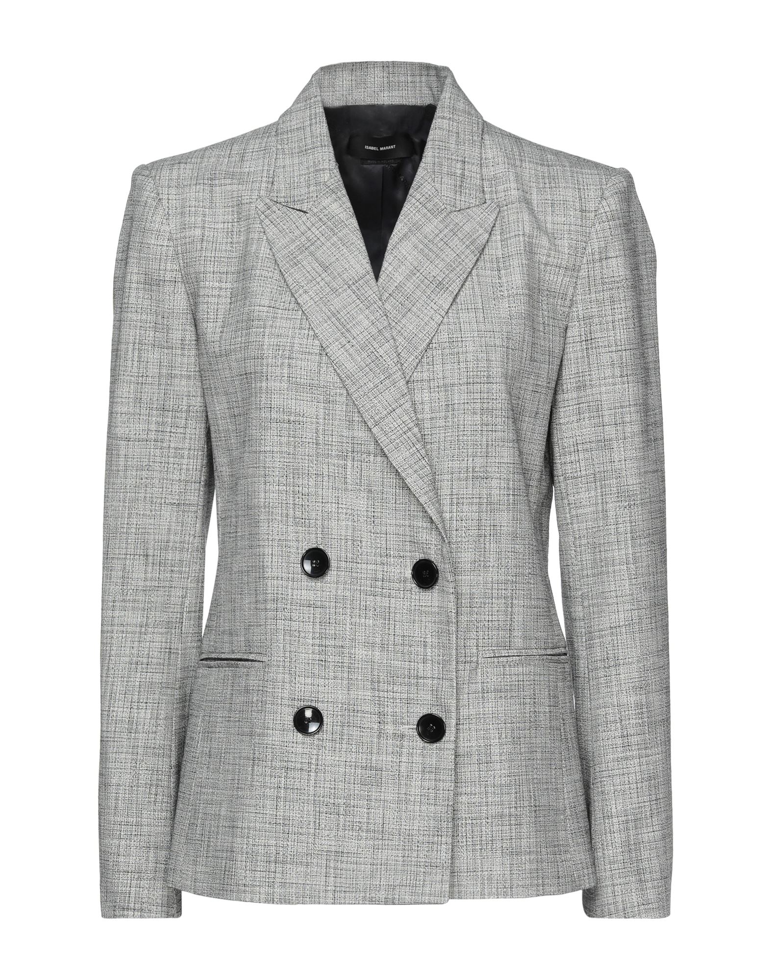 더블 브레스티드 블레이저, 우븐, 투톤 패턴, 장식 부착 없음, 라펠, 롱 슬리브, 안감있음, 버튼 여밈, 멀티 포켓, 드라이클리닝, 표백 금지, 건조기 사용불가. 이미지