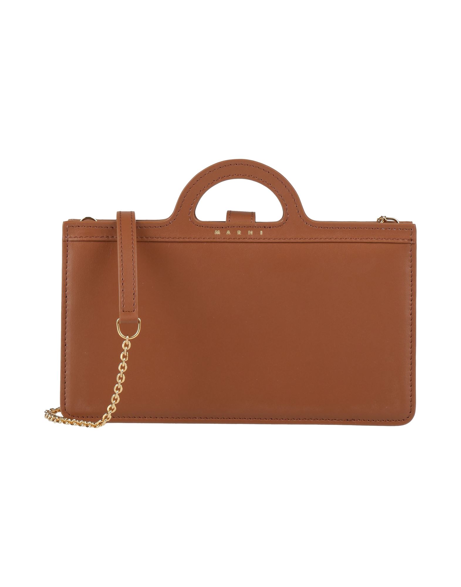 스몰 스타일, 가죽, 브랜드 로고, 솔리드 컬러, 스냅버튼 여밈, 더블 핸들, 메탈 스트랩, 동물성 비섬유 자재 함유, 핸드백. 이미지