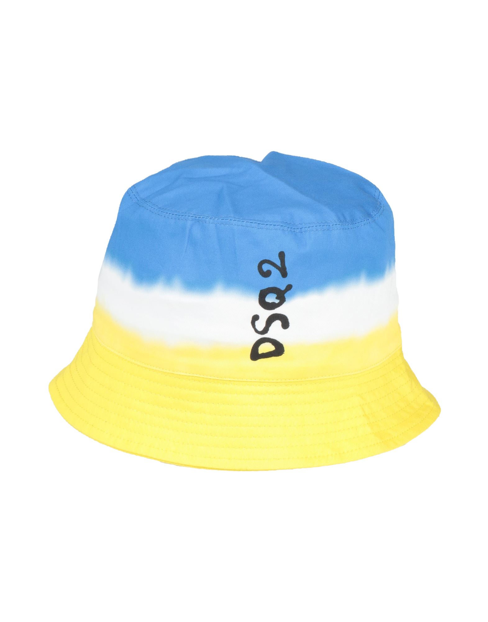버킷 햇, 우븐, 멀티컬러 패턴, 브랜드 로고, 미디움 브림, 세탁기로 세탁, 표백 금지, 건조기 사용불가. 이미지