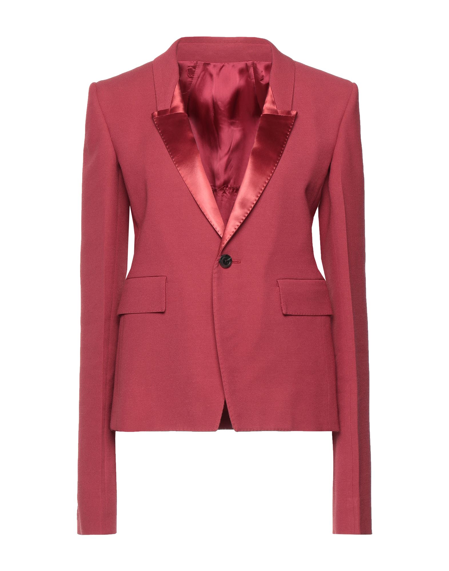 새틴, 크레이프, 장식 부착 없음, 솔리드 컬러, 라펠, 싱글브레스티드, 롱 슬리브, 안감있음, 버튼 여밈, 멀티 포켓. 이미지