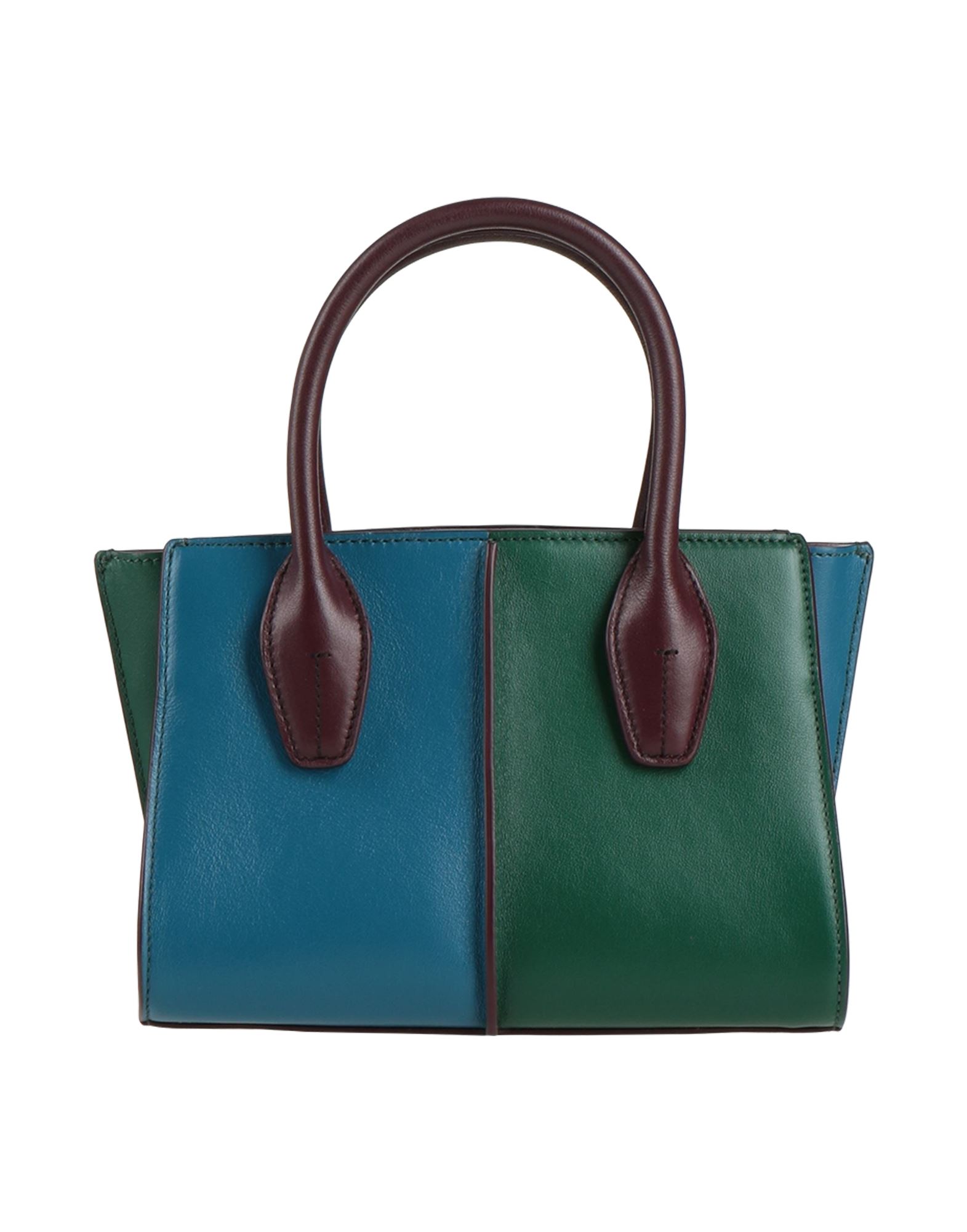 토트백, 가죽, 멀티컬러 패턴, 장식 부착 없음, 마그네틱 클로져, 안감없음, 내부 포켓, 더블 핸들, 탈착가능 숄더 스트랩, 스터드 장식 바닥장식 바닥2, 스몰 스타일, 동물성 비섬유 자재 함유. 이미지