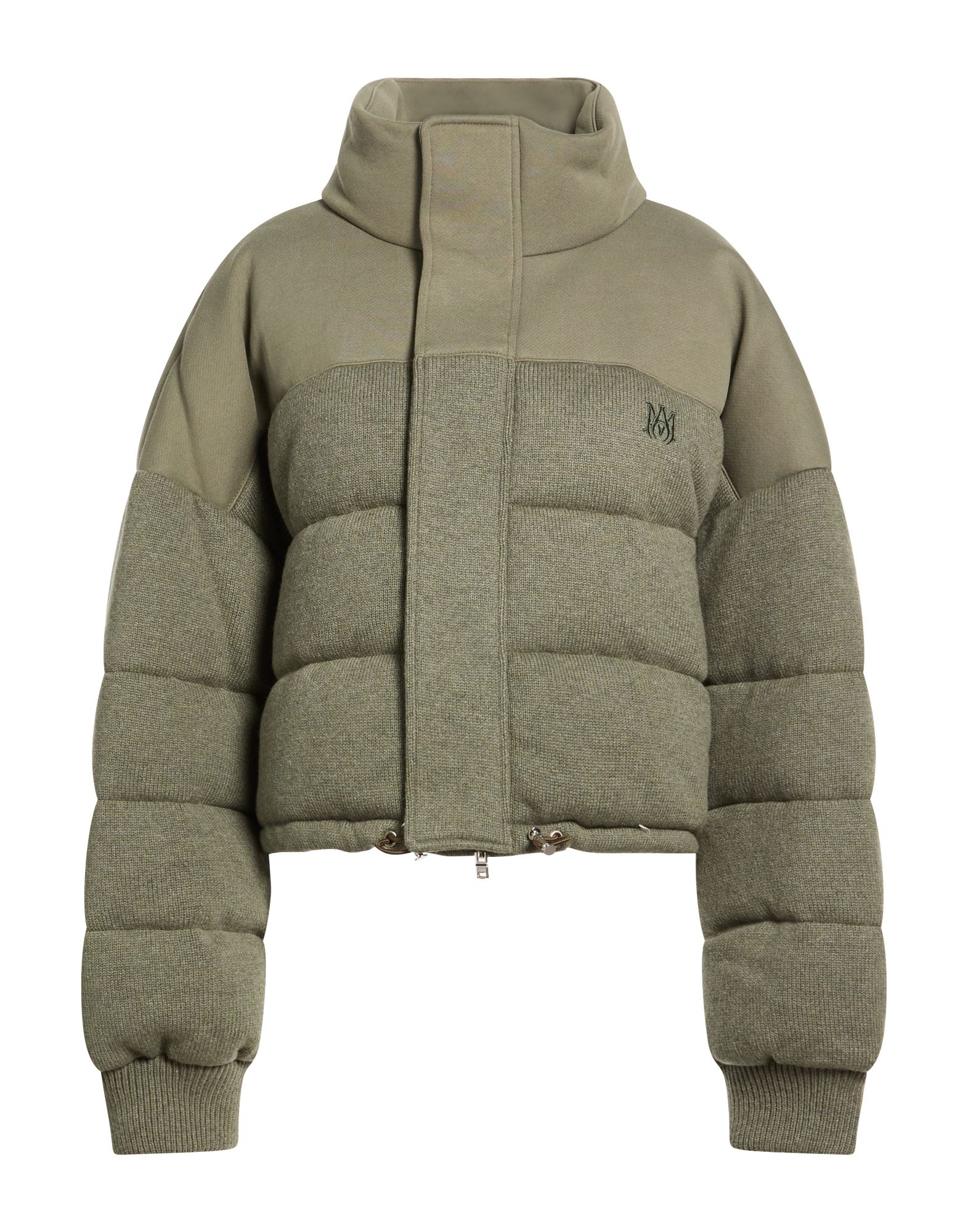 쇼트 다운 자켓, 캐시미어, 플리스, 미드웨이트 니트, 자수 로고 장식, 멜란지, 롱 슬리브, 구스 다운 내장, 헤비 패딩, 지퍼 여밈, 스냅버튼 여밈, 지퍼 포켓, 동물성 비섬유 자재 함유, 손세탁, 표백 금지, 건조기 사용불가. 이미지