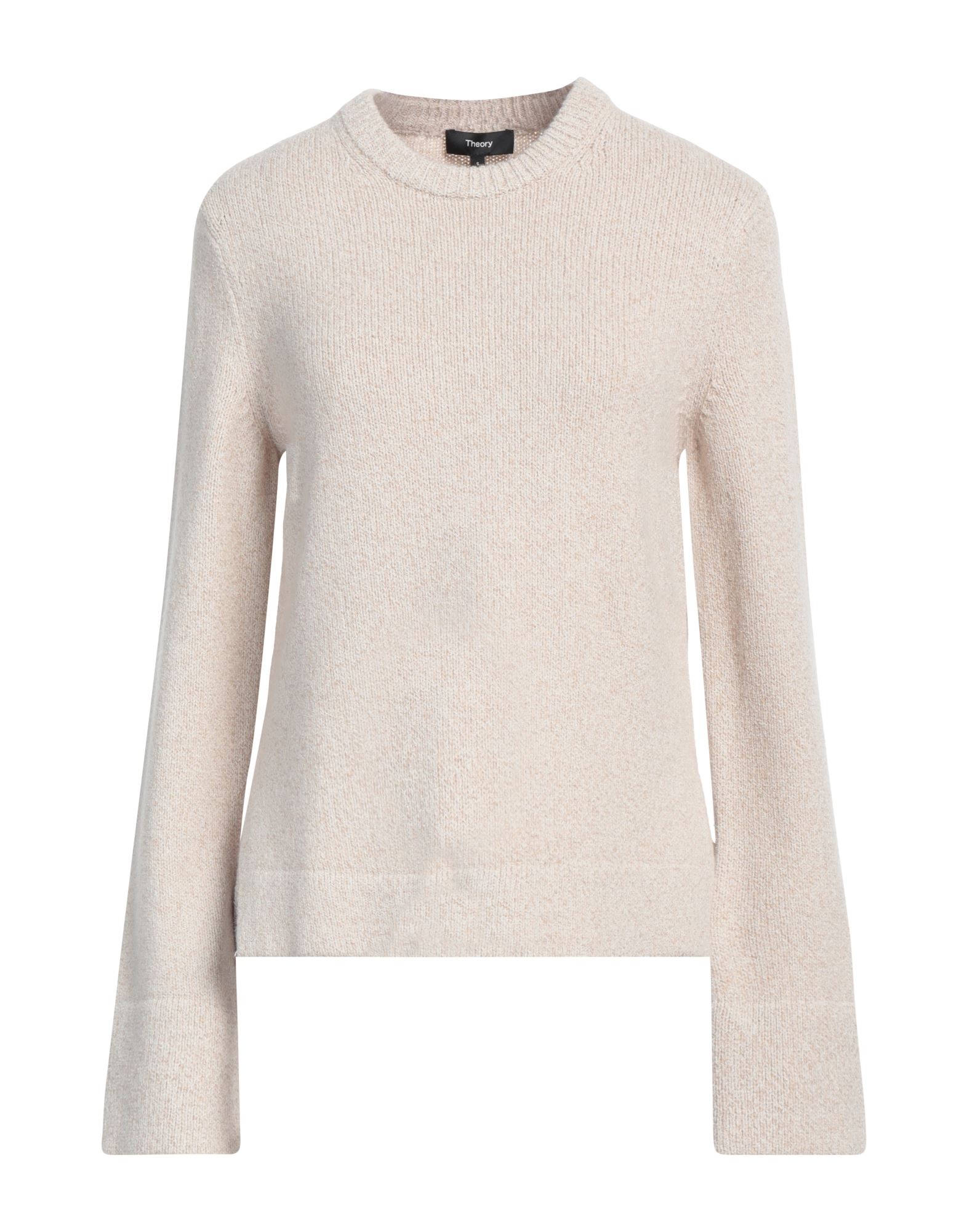 니트 소재, 라이트웨이트 니트, 장식 부착 없음, 멜란지, 크루넥, 롱 슬리브, 드라이클리닝, 표백 금지, 건조기 사용불가. 이미지