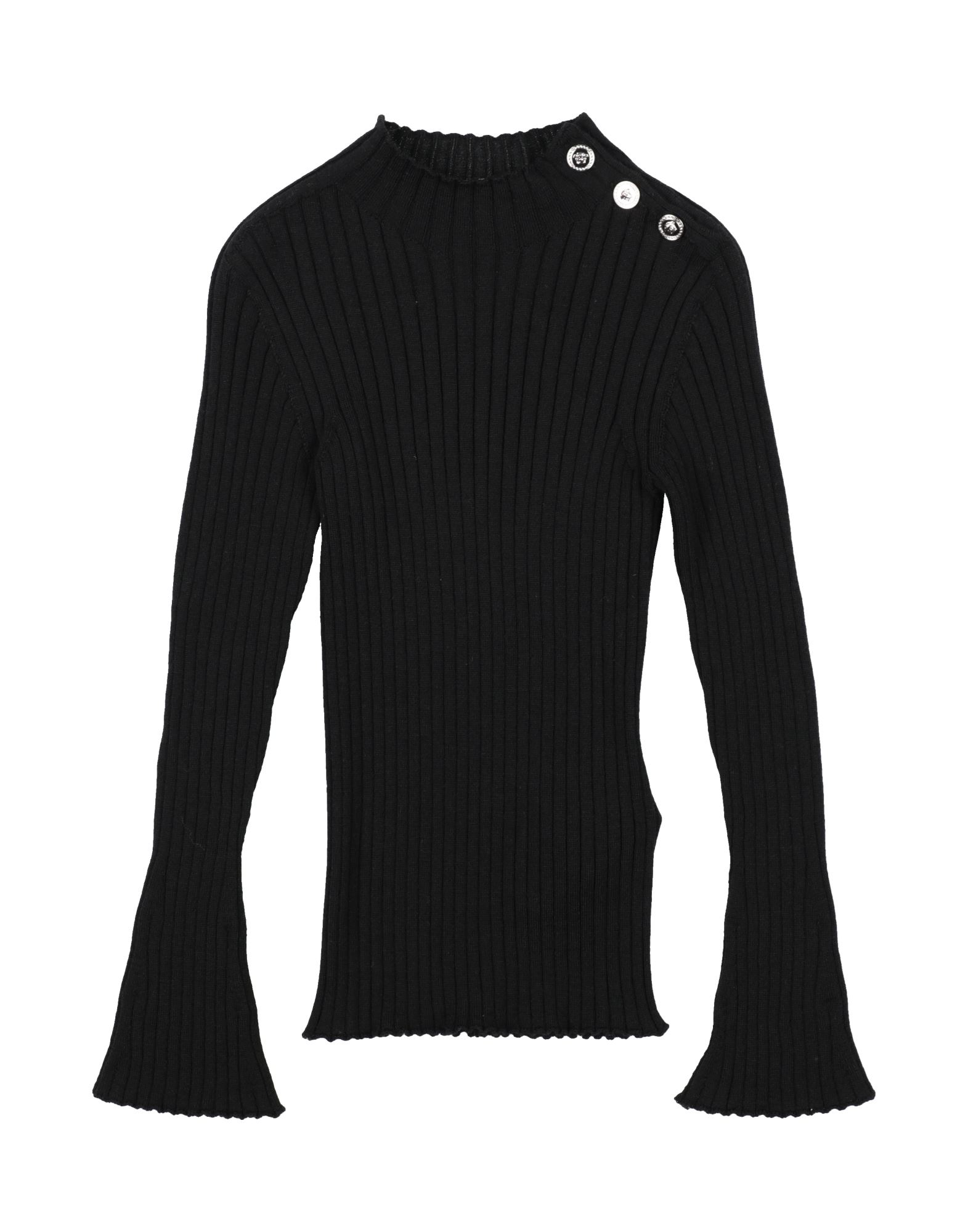 니트 소재, 리브(rib) 조직, 라이트웨이트 니트, 장식 부착 없음, 솔리드 컬러, 목 넥, 롱 슬리브, 손세탁 또는 드라이클리닝, 표백 금지, 건조기 사용불가. 이미지