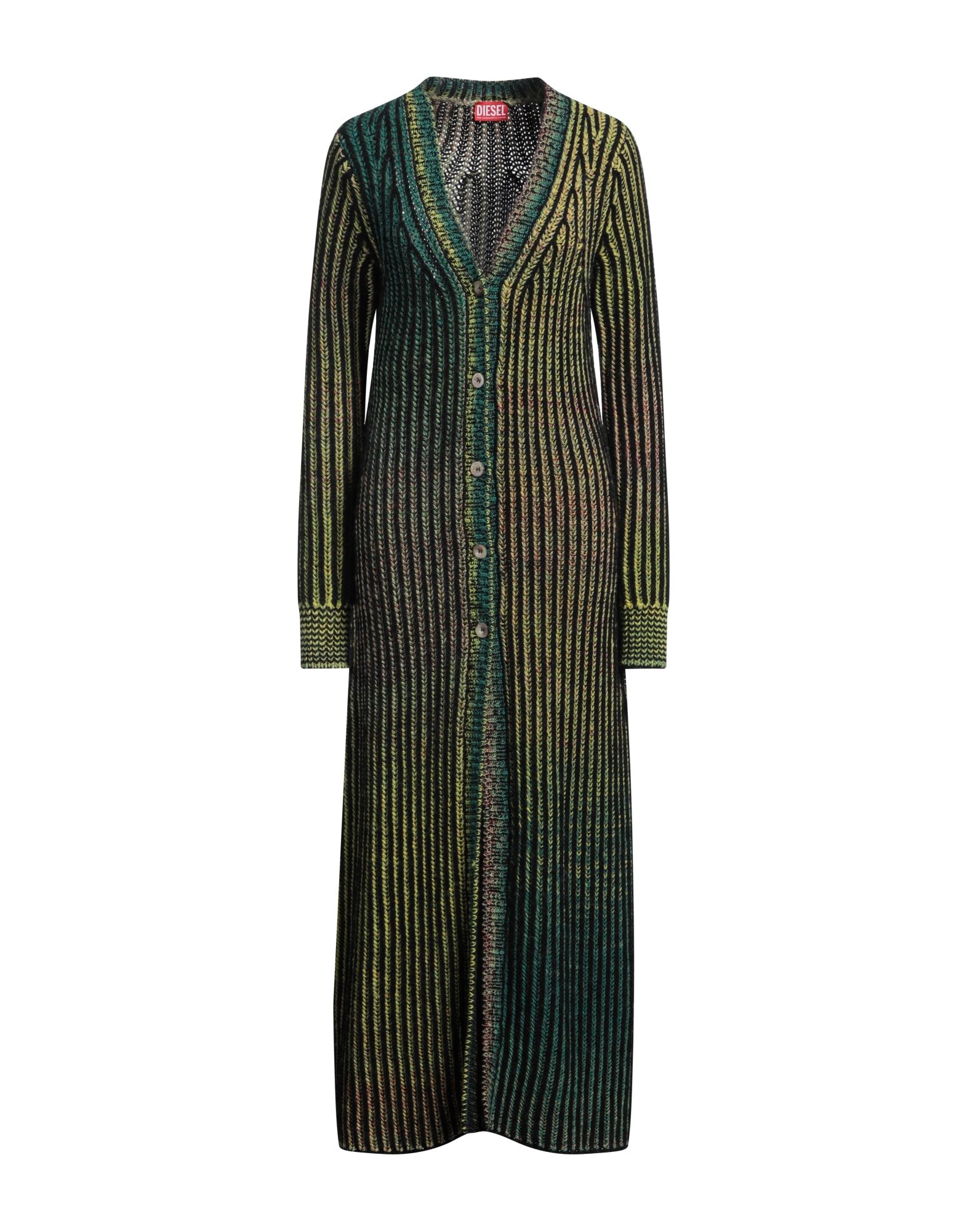 케이블 니트, 미디엄웨이트 니트, 멜란지, 장식 부착 없음, 롱 슬리브, 버튼 여밈, 손세탁 또는 드라이클리닝, 표백 금지, 건조기 사용불가. 이미지