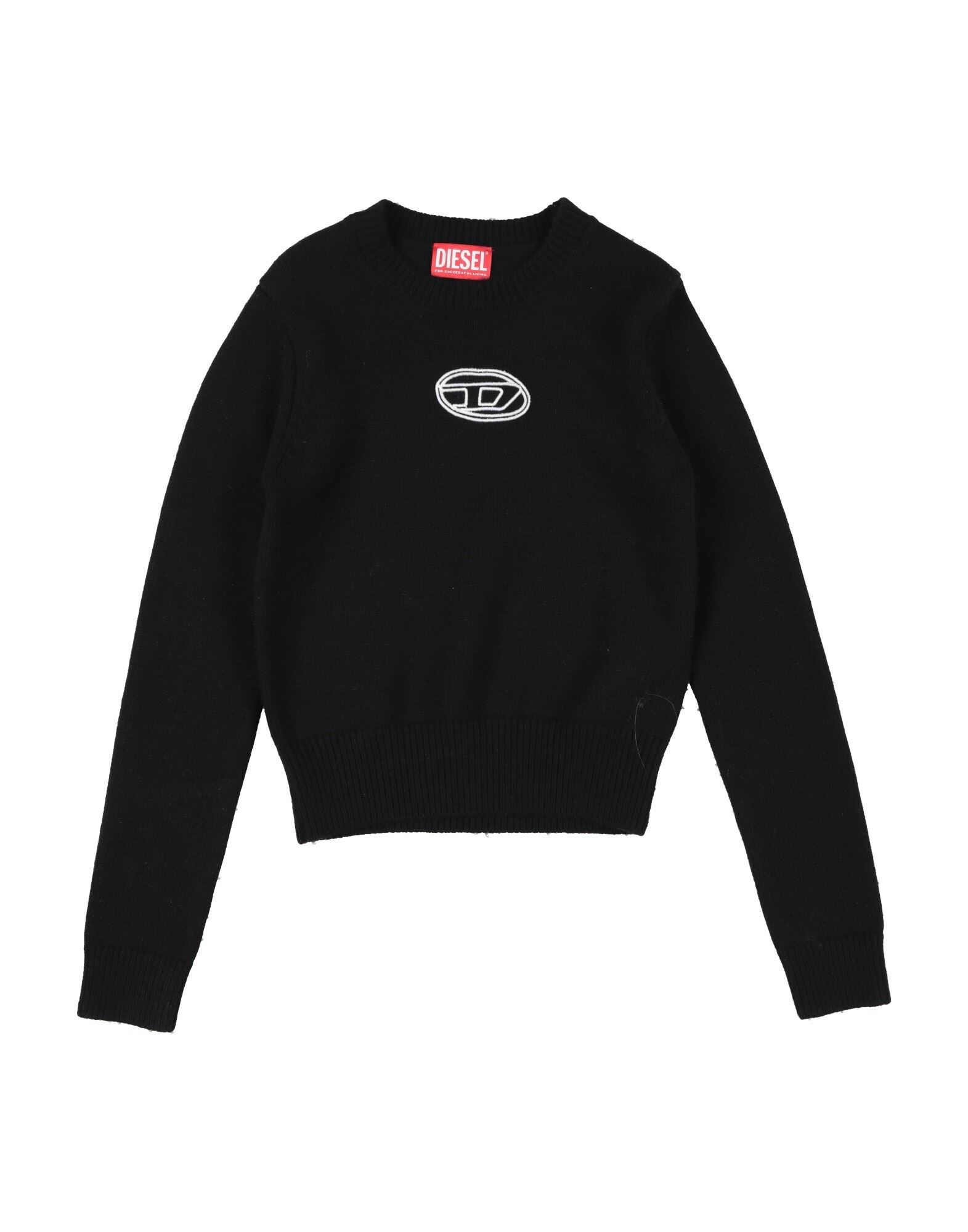 인타르시아 니트, 라이트웨이트 니트, 브랜드 로고, 솔리드 컬러, 크루넥, 롱 슬리브, 손세탁, 표백 금지, 건조기 사용불가. 이미지