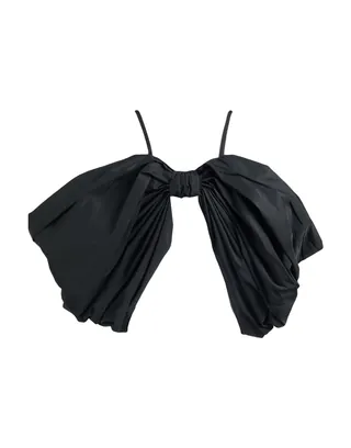 탑, 타프타, 솔리드 컬러, 장식 부착 없음, 딥 네크라인, 슬리브리스, 후크 여밈, 드라이클리닝, 표백 금지, 건조기 사용불가. 이미지