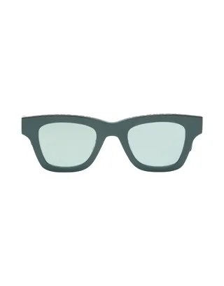 플라스틱 프레임, 틴티드 렌즈, 스퀘어 스타일, 솔리드 컬러, 브랜드 로고, 바다로 떠나는 주말 여행이나 휴가를 위한 세련되고 편안한 스타일. 이미지