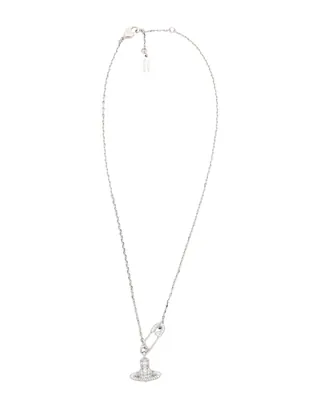 펜던트 네크리스, 메탈, 브랜드 로고, 크리스탈, 조절가능 훅&체인 클로져. 이미지