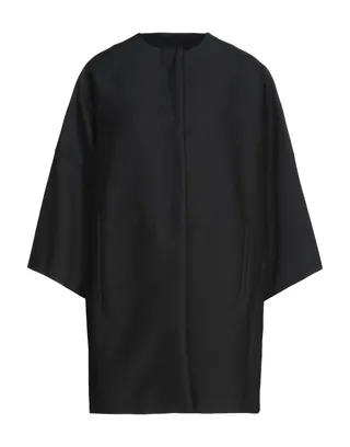 평직, 장식 부착 없음, 솔리드 컬러, 싱글브레스티드, 버튼 여밈, 라운드 네크라인, 멀티 포켓, 롱 슬리브, 안감있음. 이미지