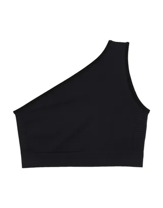 원숄더 탑, 저지, 스트레치 패브릭, 솔리드 컬러, 장식 부착 없음, 원 숄더, 포켓 없음, 손세탁, 표백 금지, 건조기 사용불가, 이 브랜드는 사이즈가 작게 나옵니다. 이미지