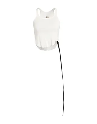 크롭 탑, 저지, 솔리드 컬러, 장식 효과, 크루넥, 슬리브리스, 손세탁 또는 드라이클리닝, 표백 금지, 건조기 사용불가. 이미지