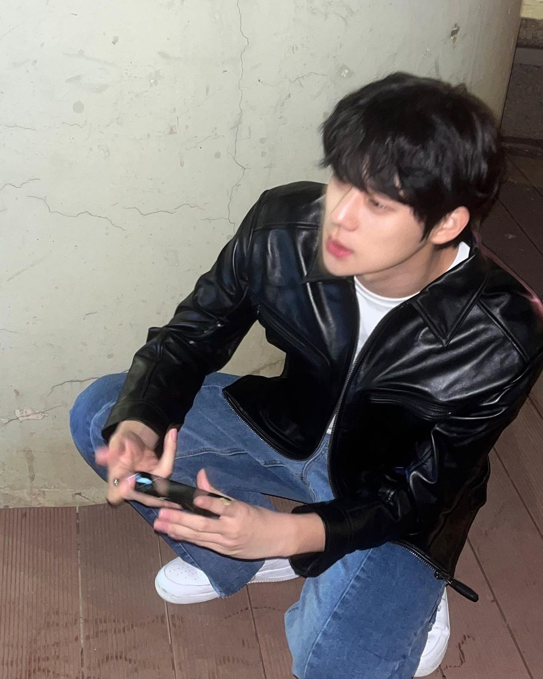막 걸쳐도 예쁜 레더자켓🧛🏿⁠ 이미지