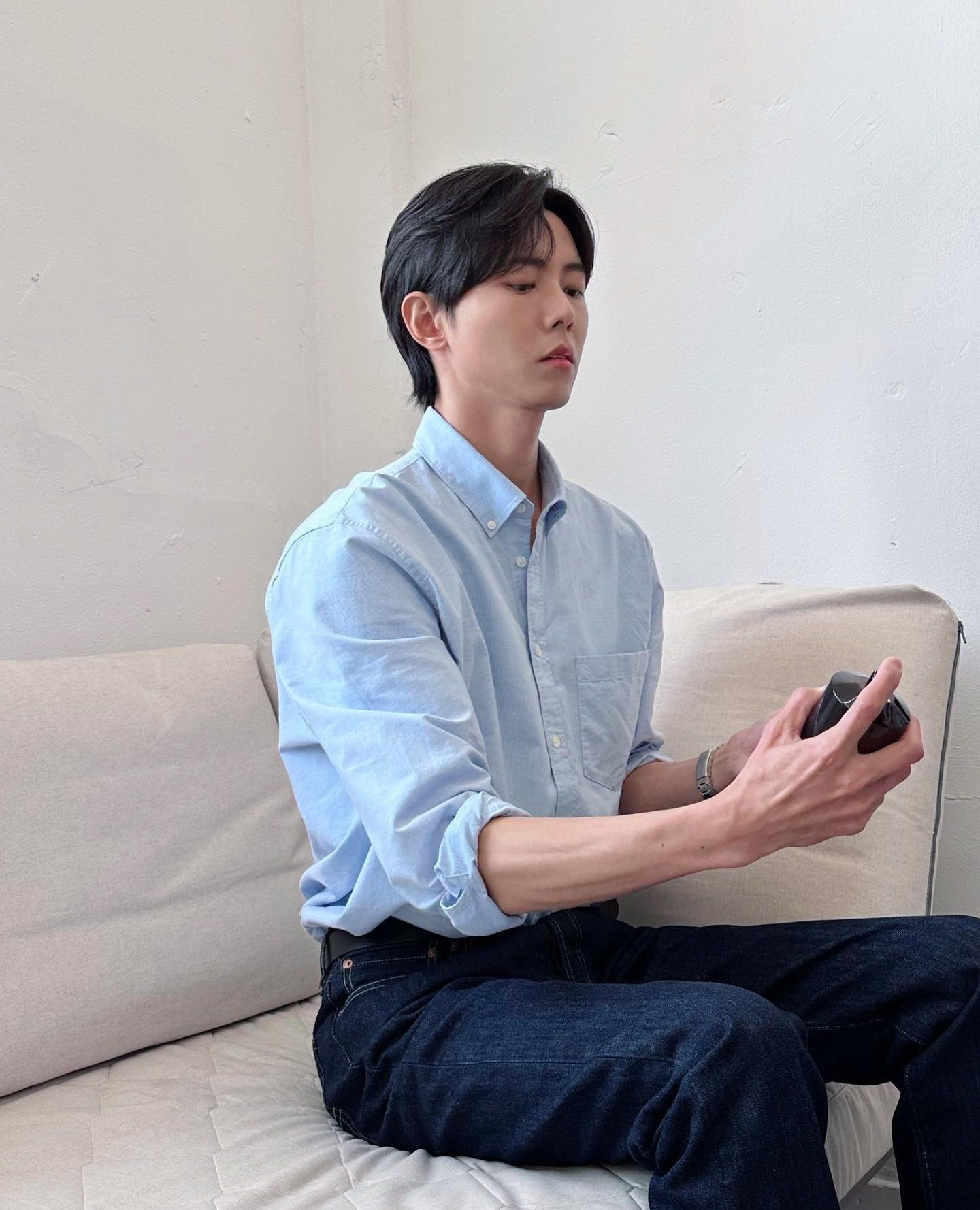 블루셔츠 딱 대기👔 이미지