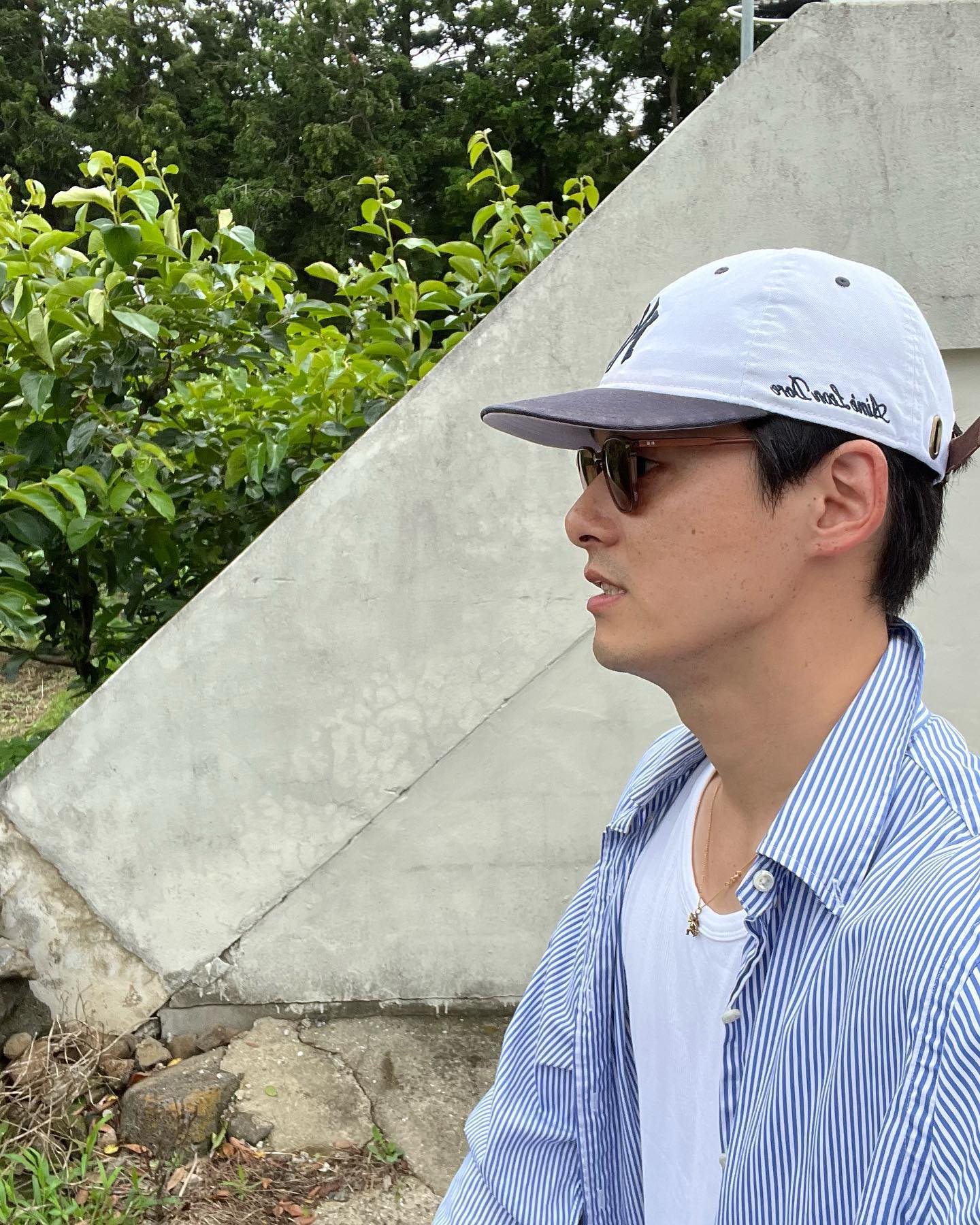 시원하게🏄‍♂️블루 스트라이프 셔츠 이미지4