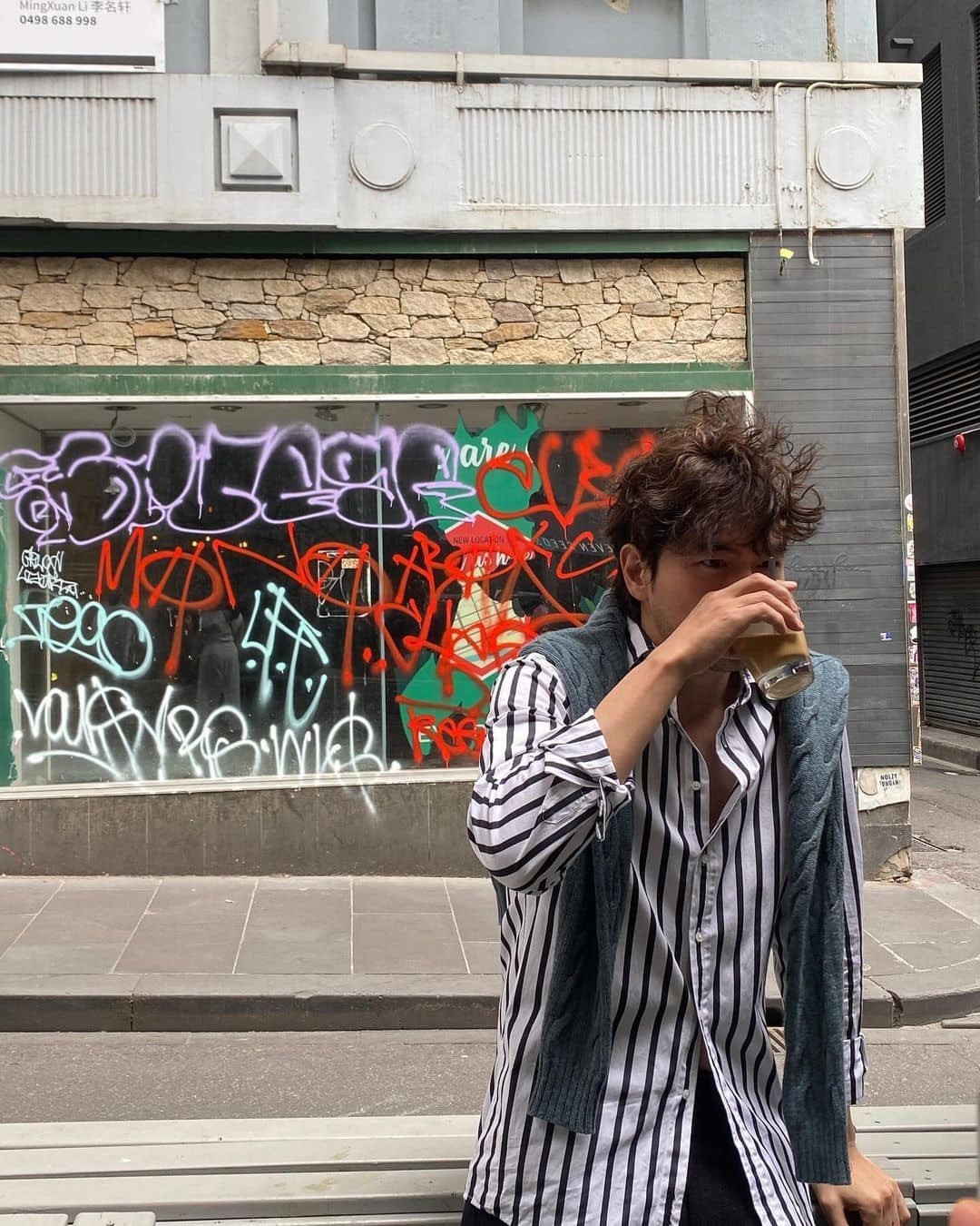 꾸안꾸 정석 스트라이프셔츠⚓️⁠ 이미지3
