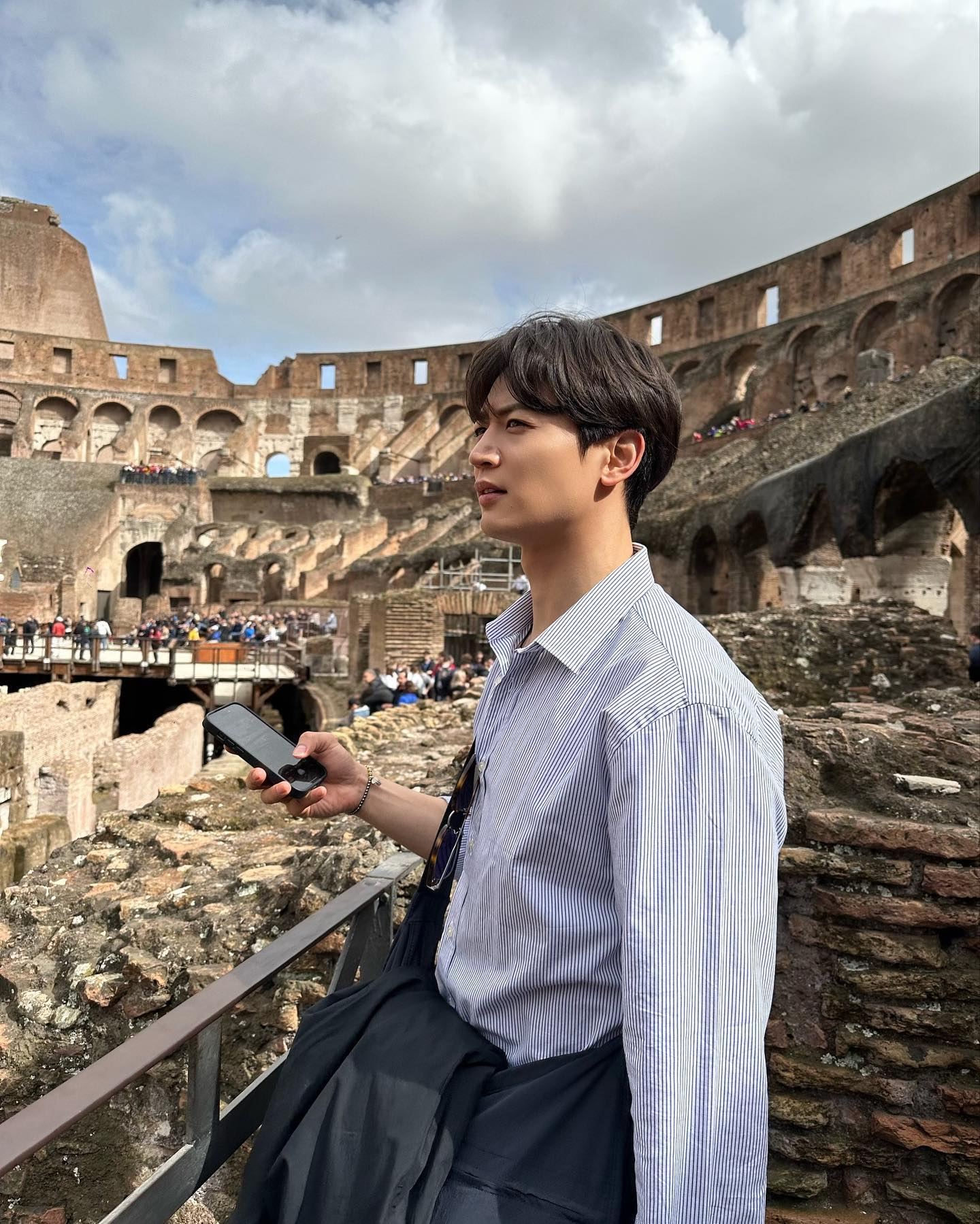 시원하게🏄‍♂️블루 스트라이프 셔츠 이미지2