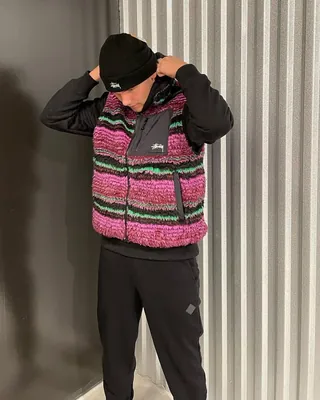 스투시 플리스 베스트 골라입자💥 이미지