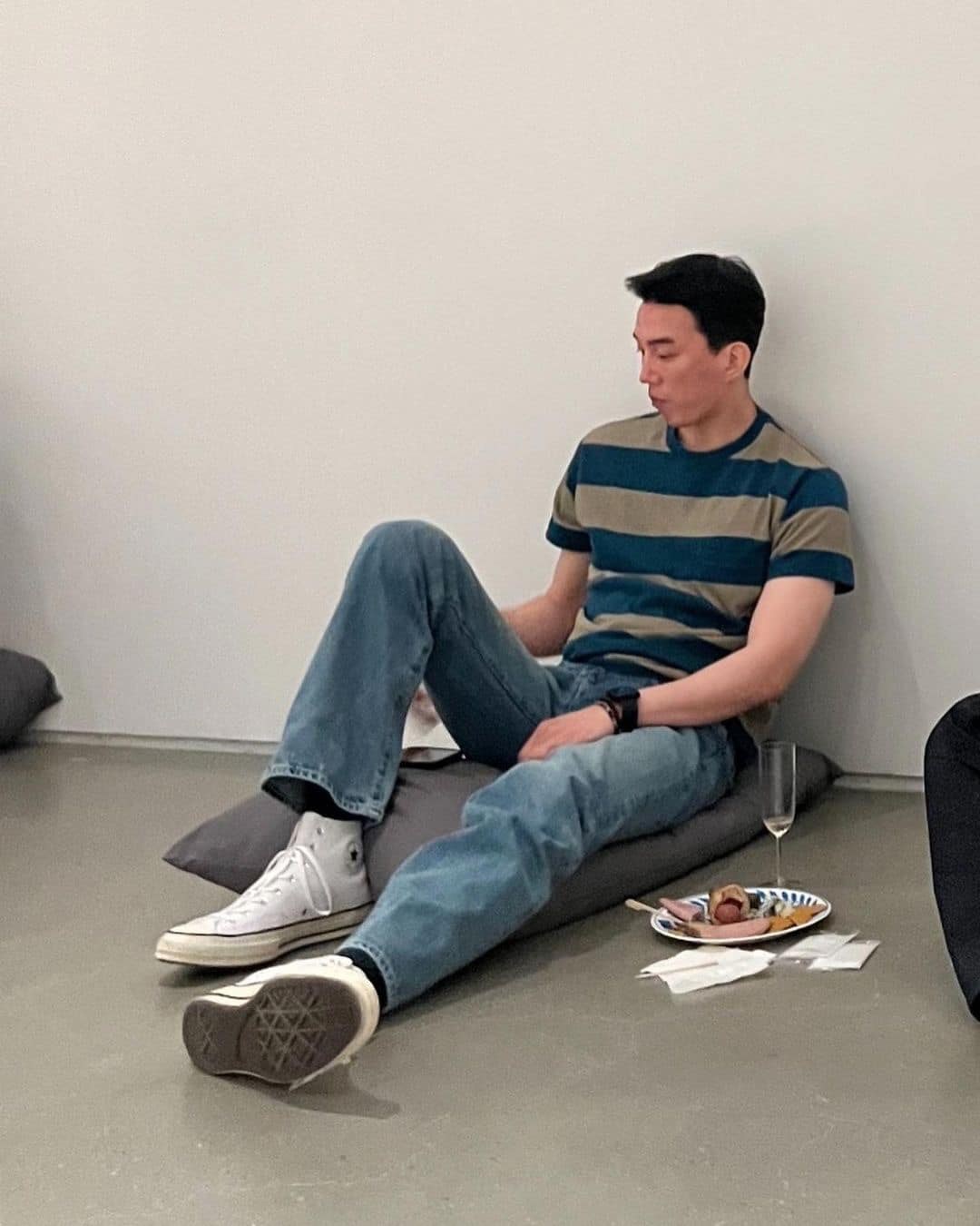 코디 쉬운 스트라이프티👕⚓️ 이미지
