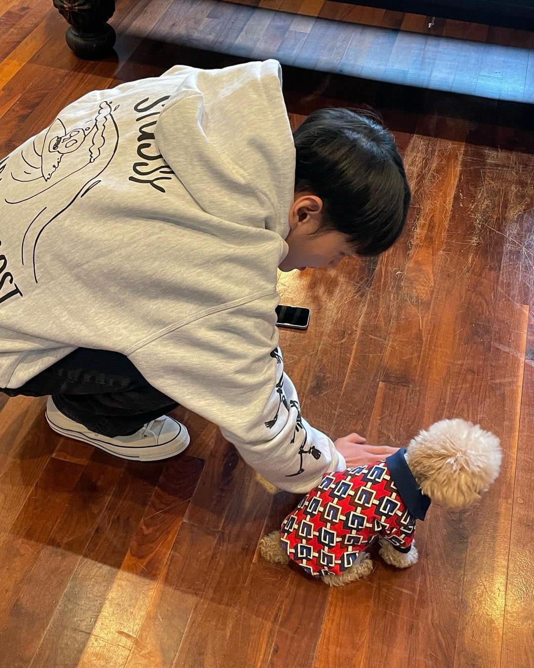 회색 후드는 기본템이지👻 이미지