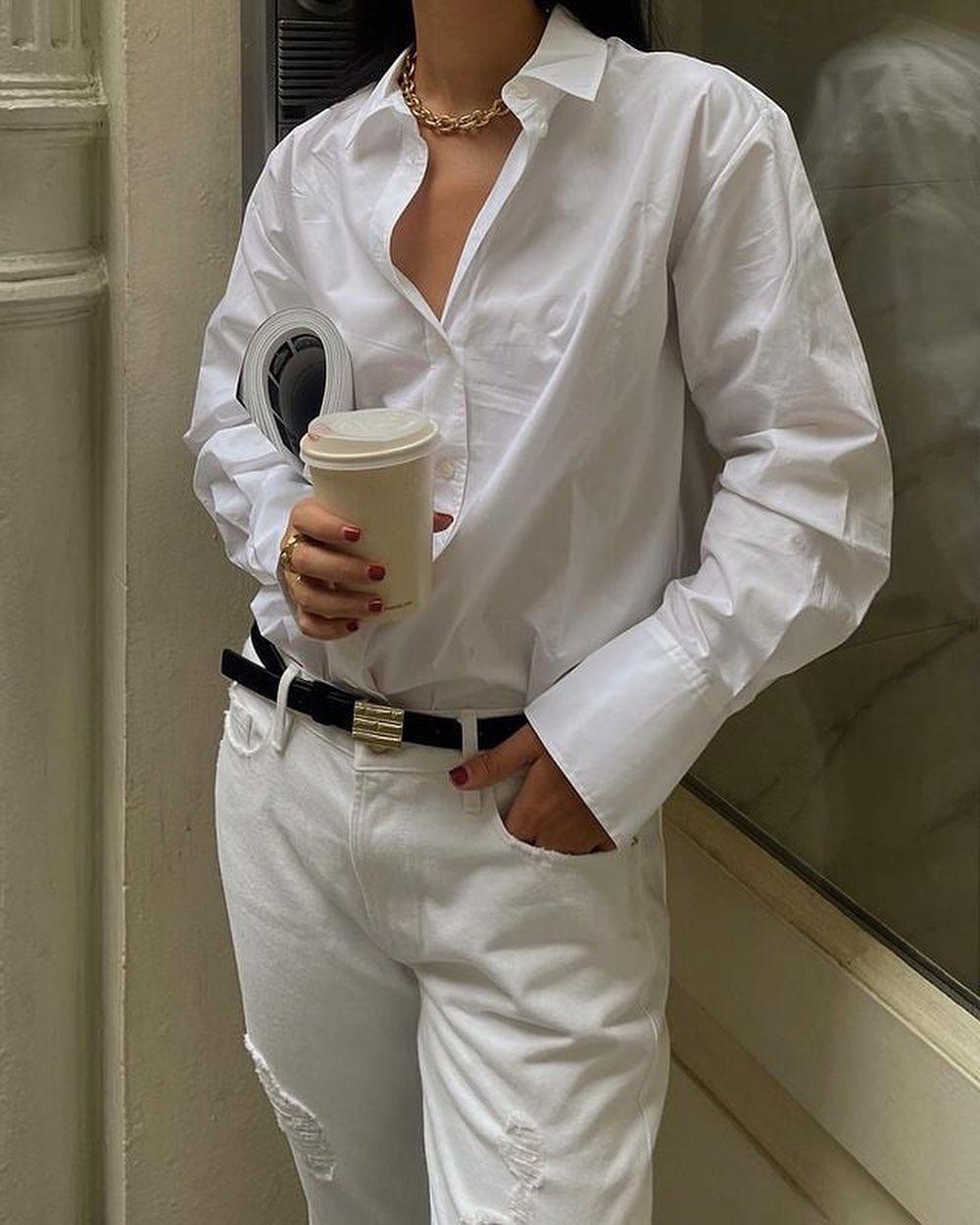 오늘의 화이트셔츠 출근룩🤍😀 이미지2