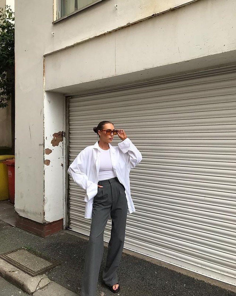 오늘의 화이트셔츠 출근룩🤍😀 이미지4