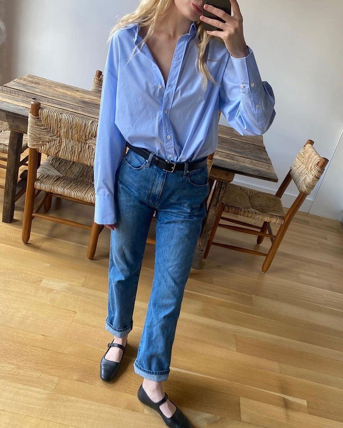 셔츠에 청바지👕👖💙 이미지"