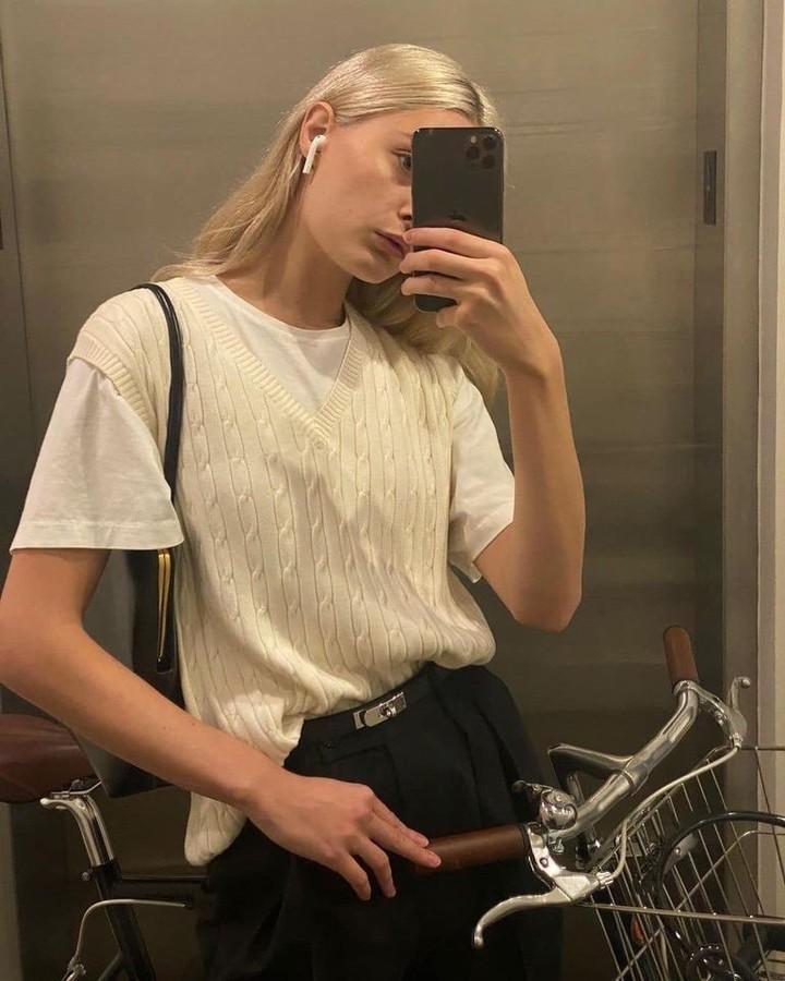 니트 베스트로 봄코디👷🏻♀️🧶 이미지5